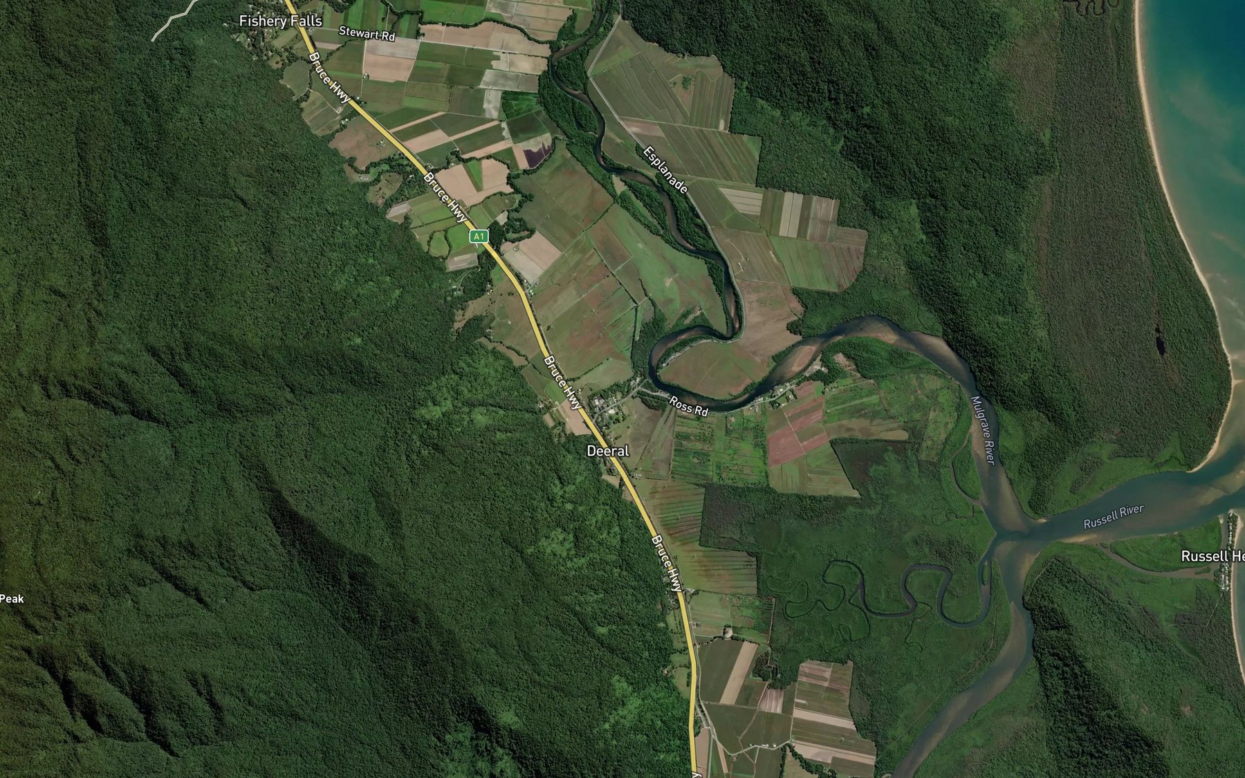 Satellite map of the Munro Creek