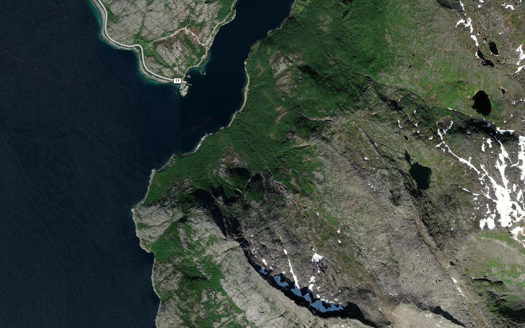 Satellite map of the Tindelva