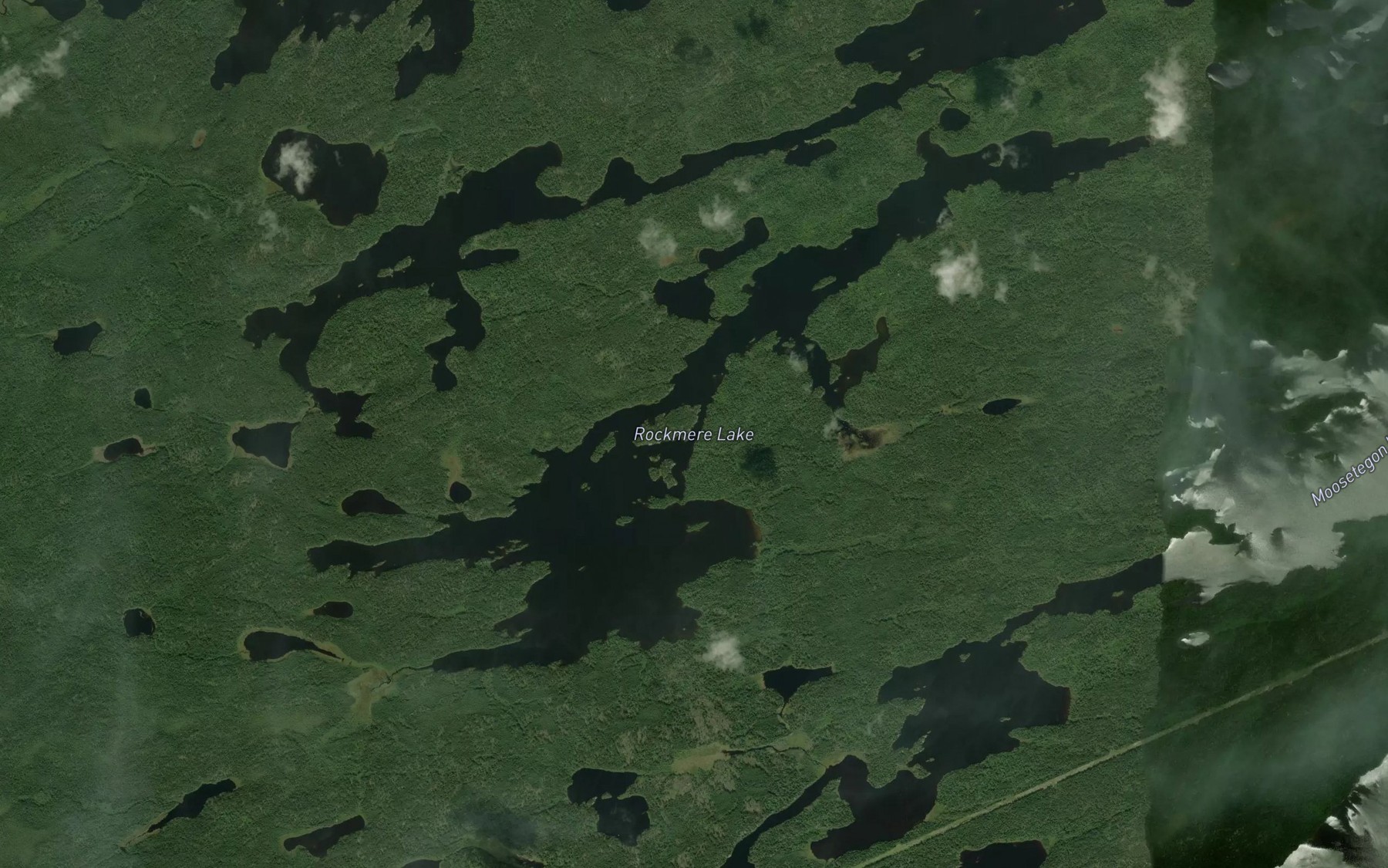 Satellite map of the Rockmere Lake