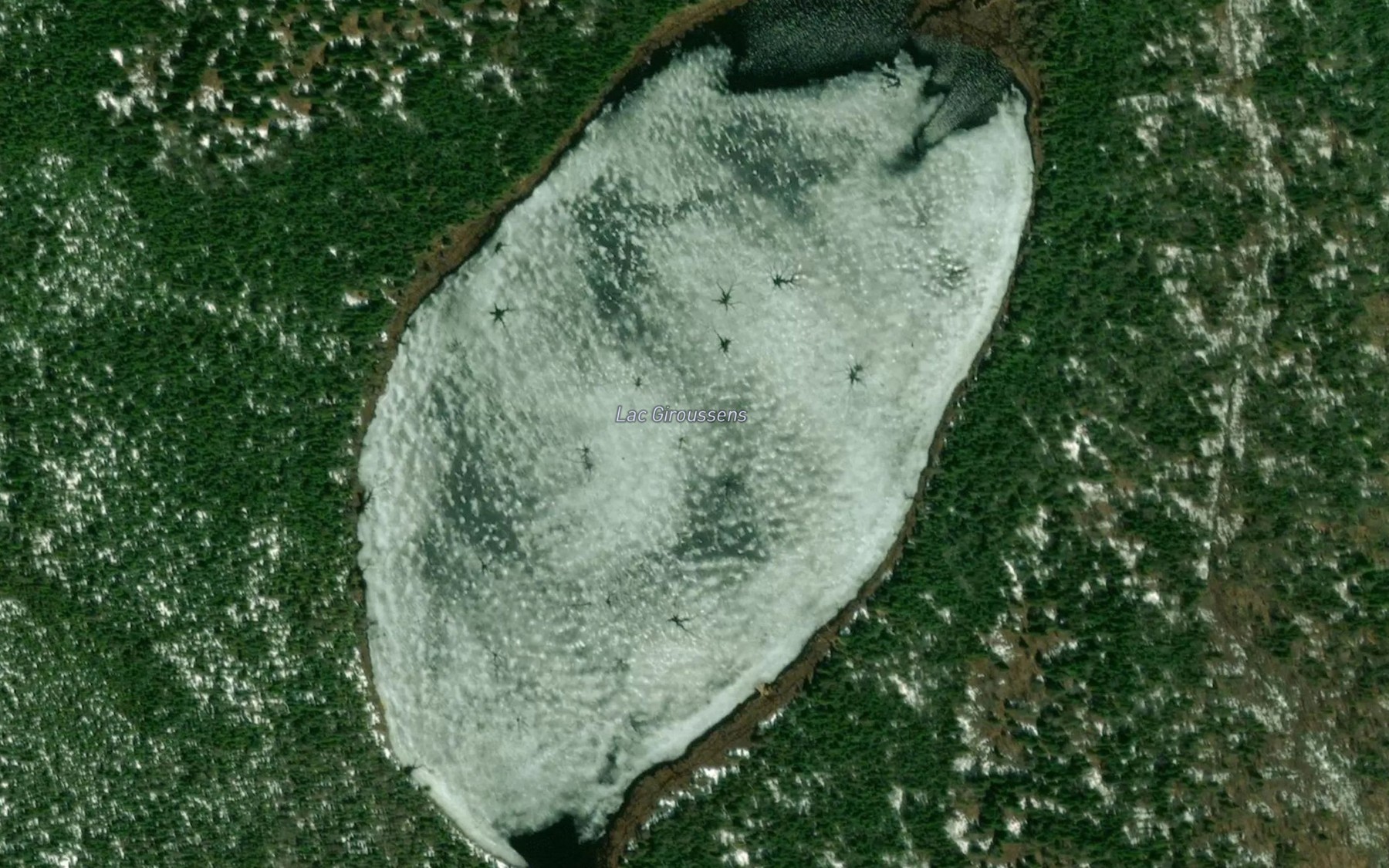 Satellite map of the Lac Giroussens