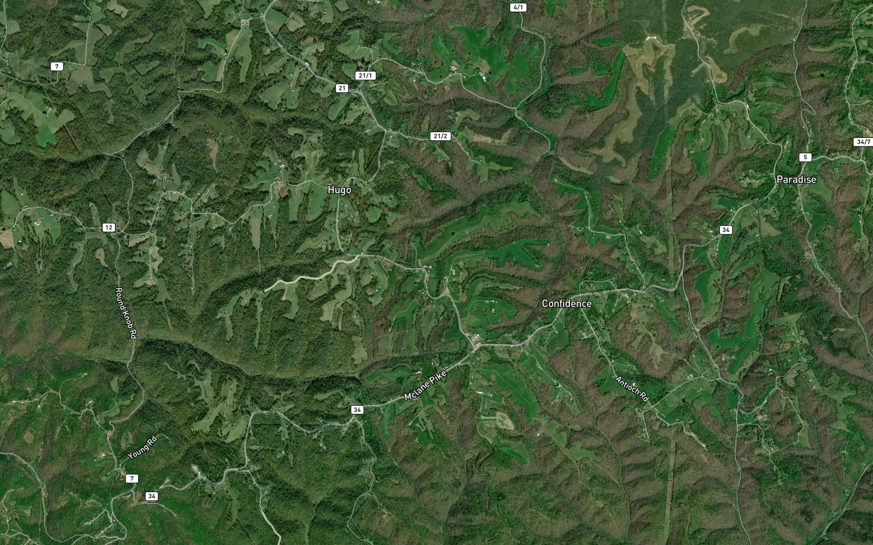 Satellite map of the Charles Hoffman Spring