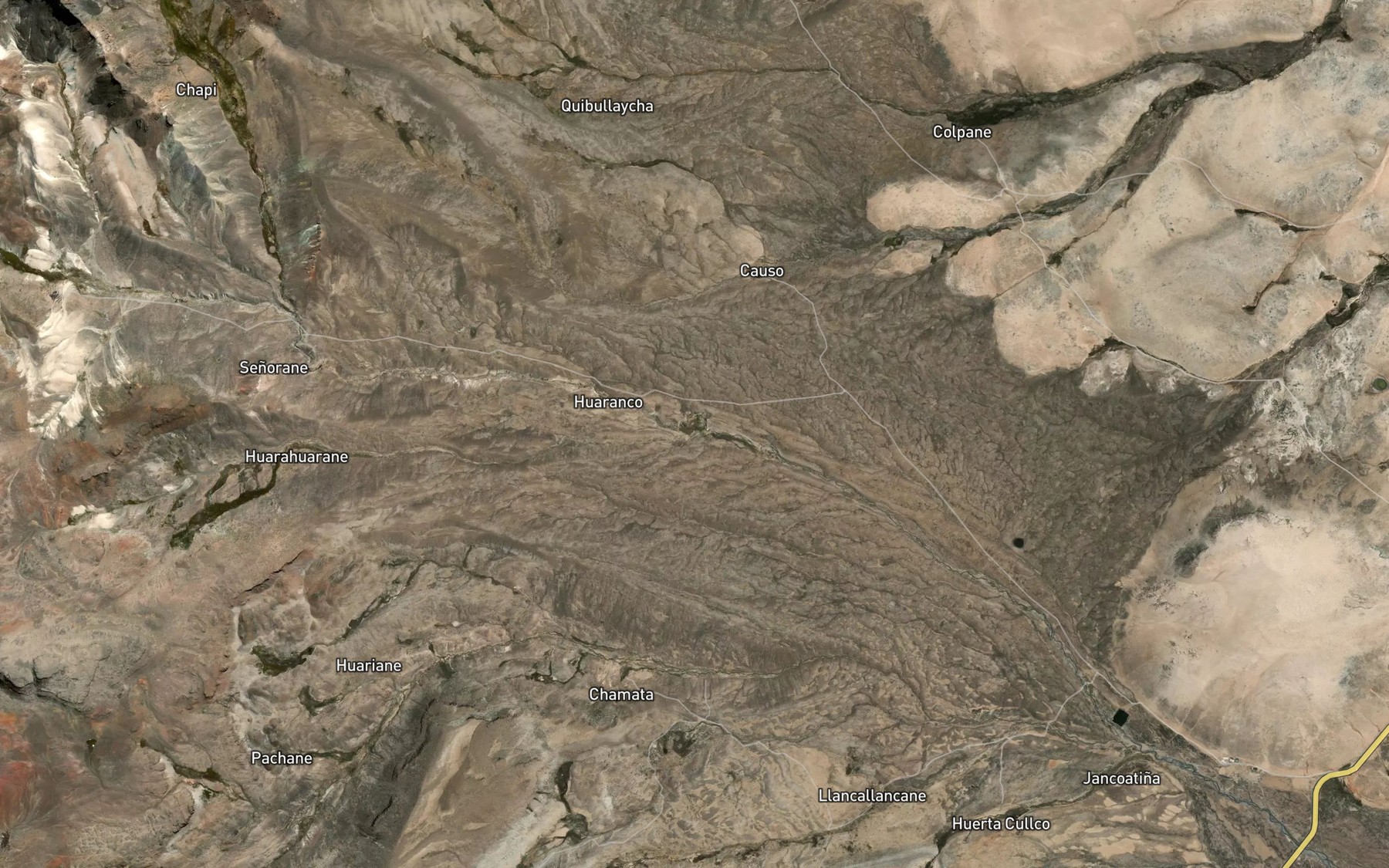 Satellite map of the Rio Chacohueco