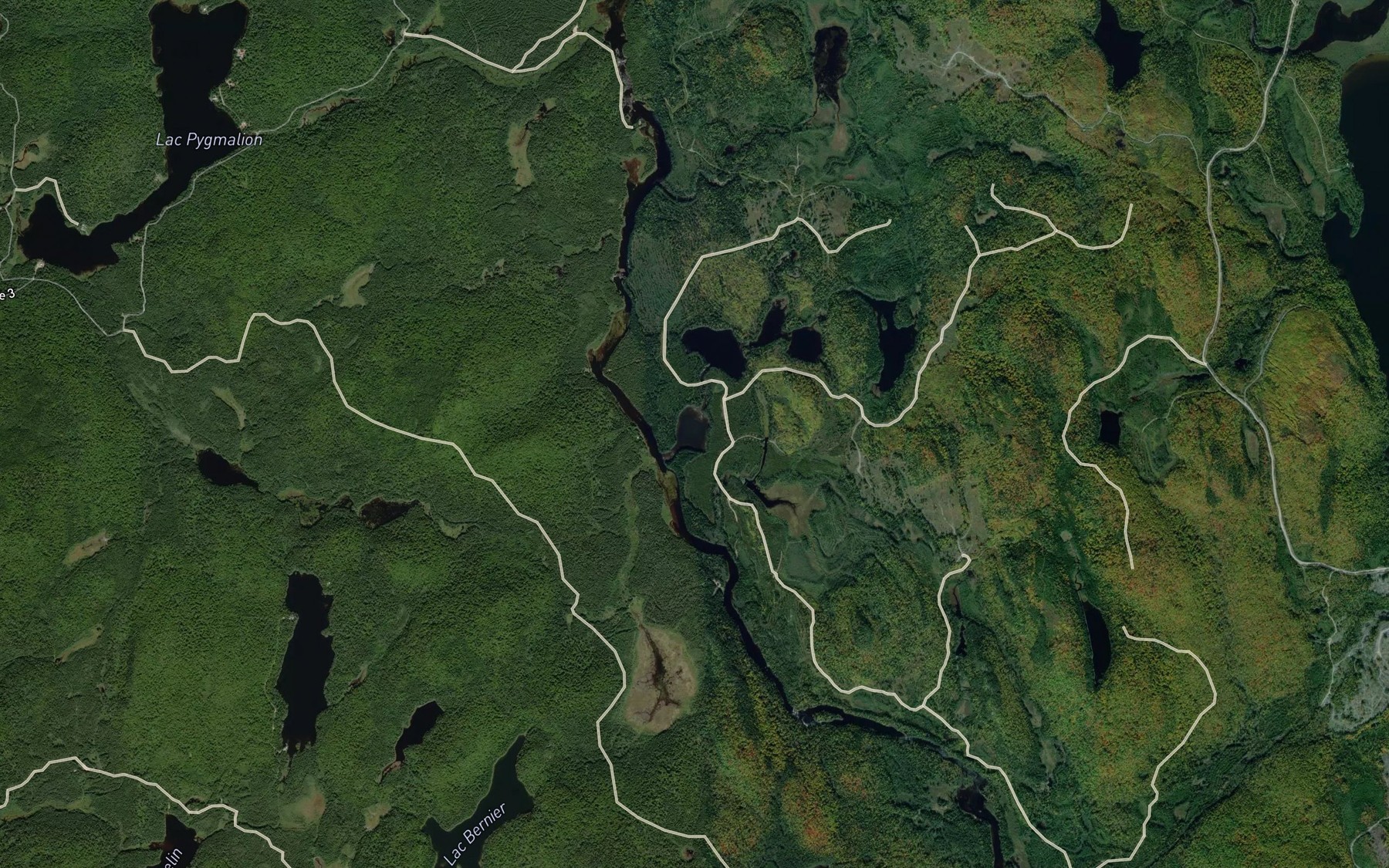 Satellite map of the Lac Pepon