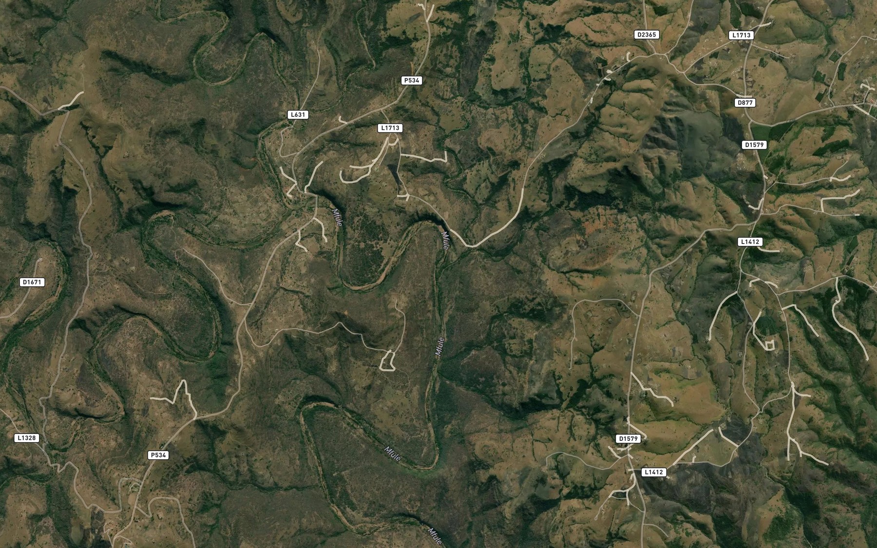 Satellite map of the Busane