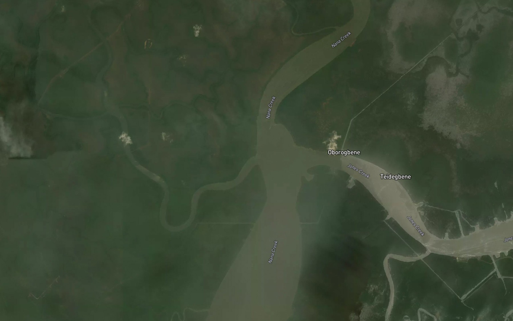 Satellite map of the Ogbagbene Creek