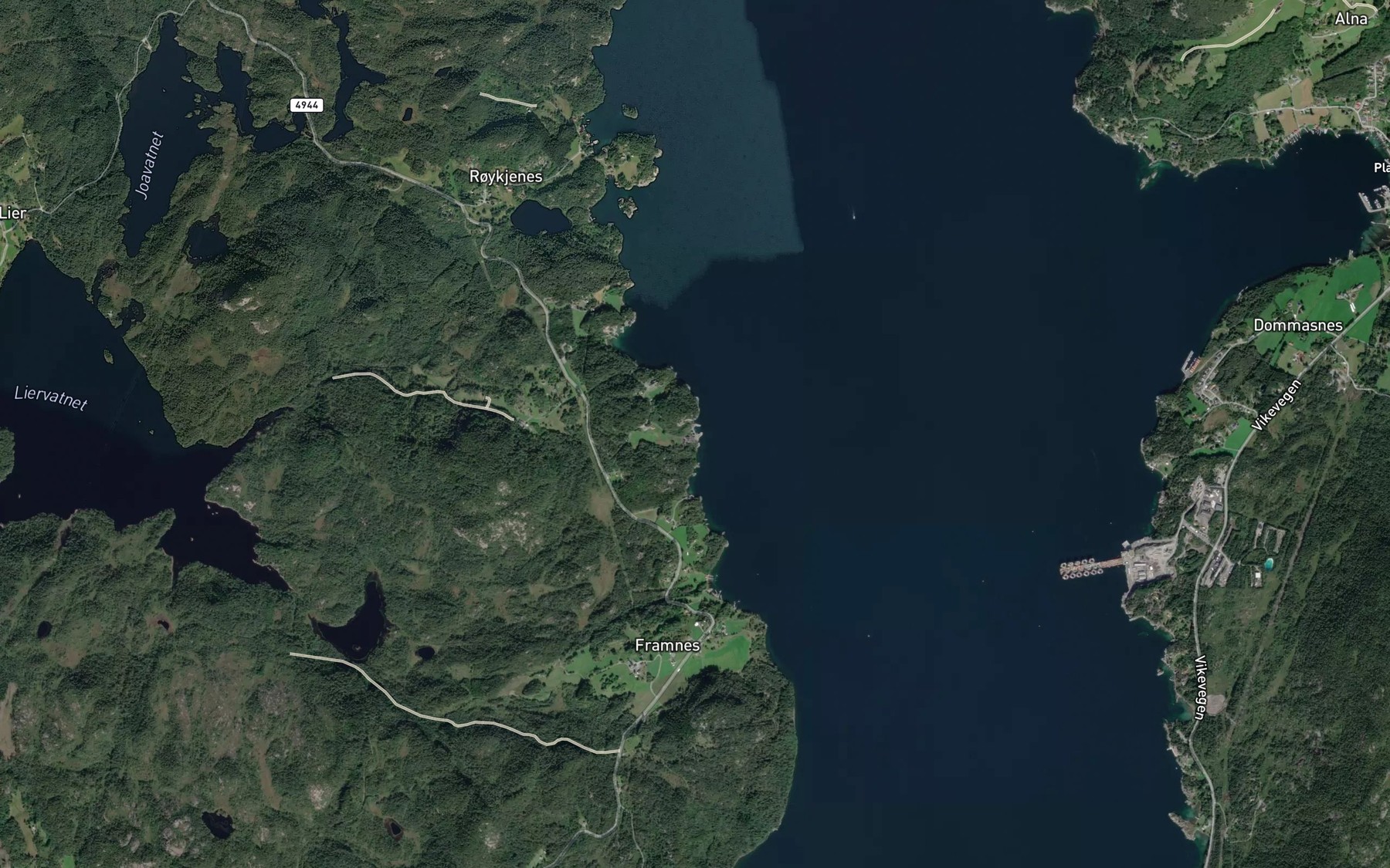 Satellite map of the Breidvika