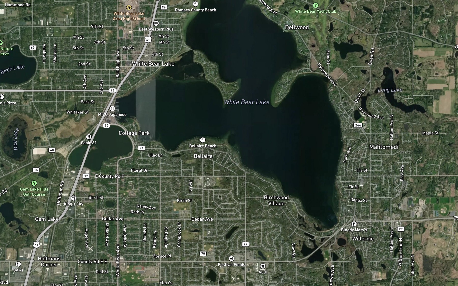 Satellite map of the Spot 4