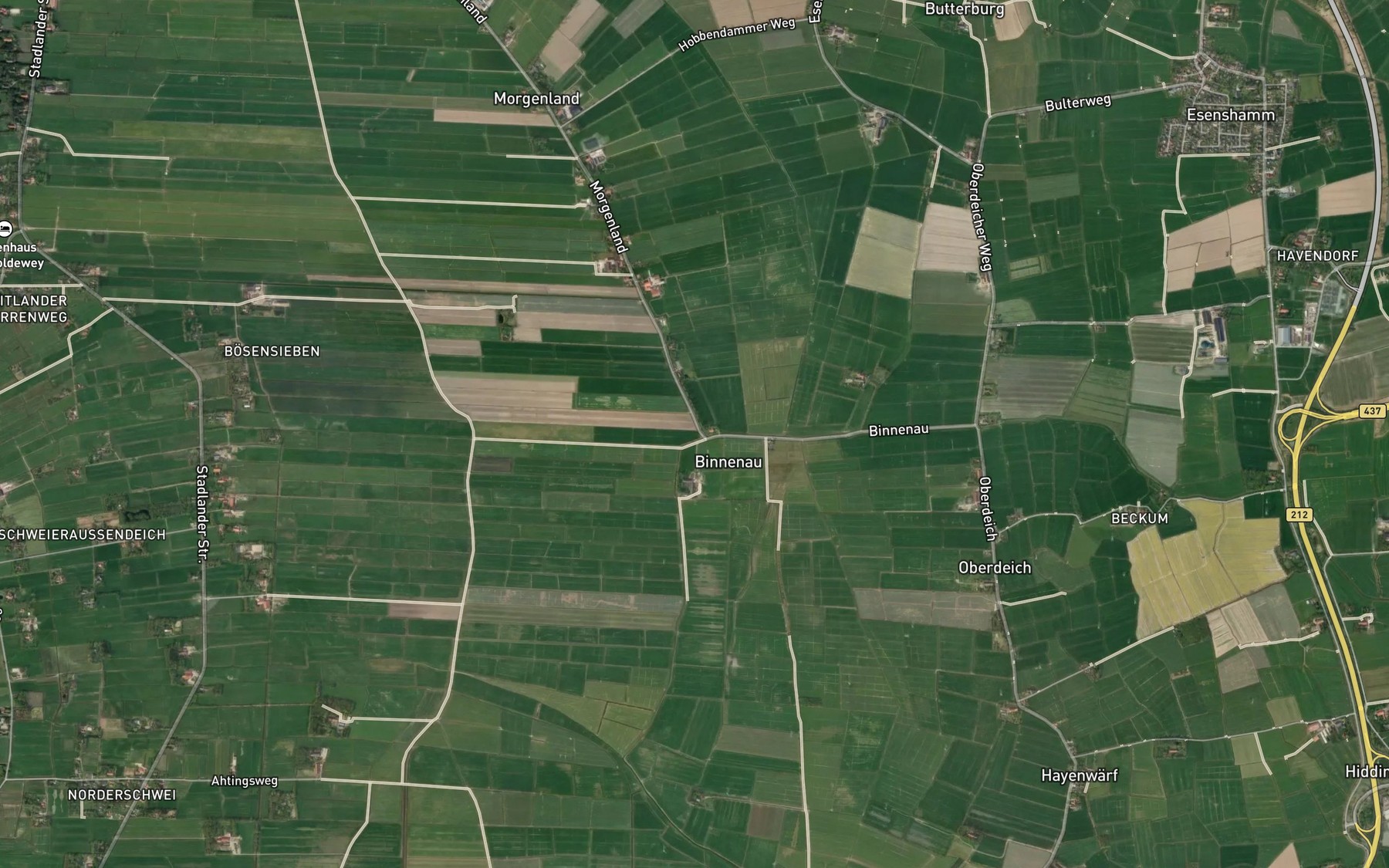 Satellite map of the Morgenlander Sieltief