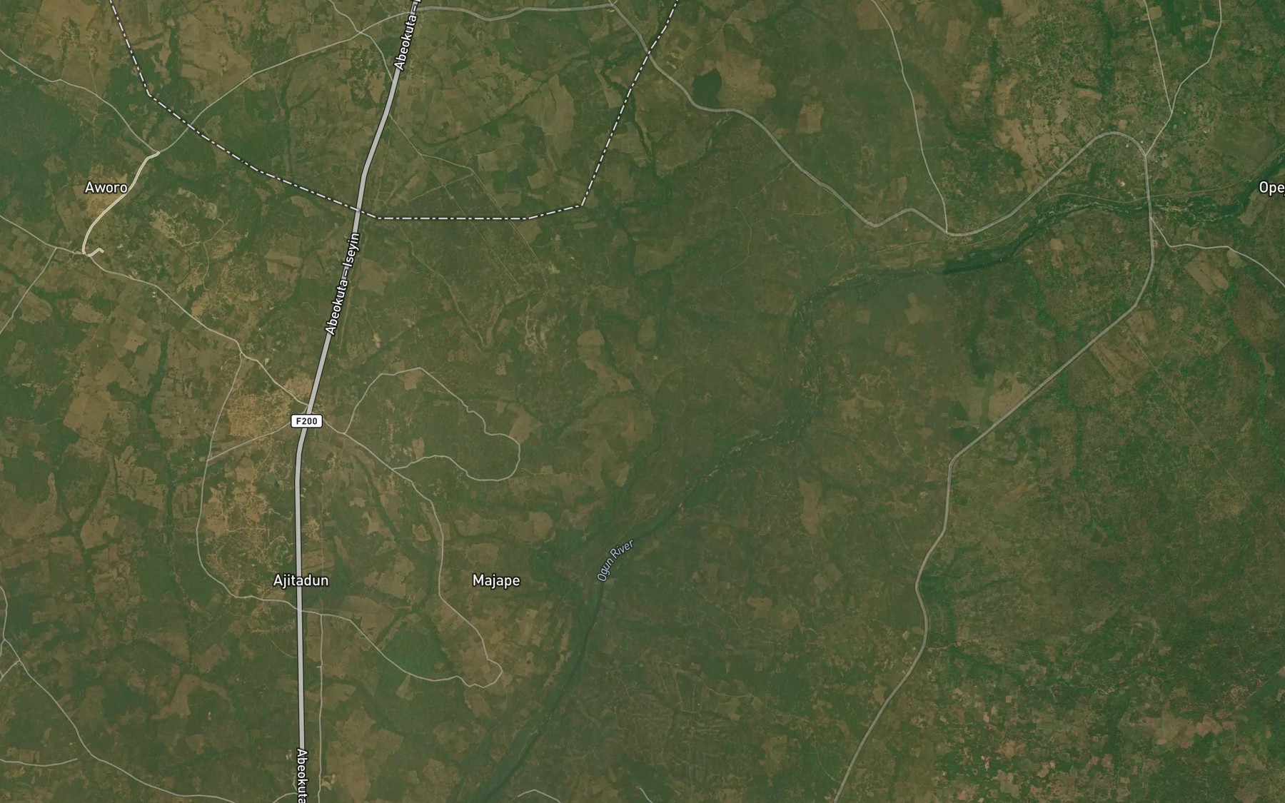 Satellite map of the River Afo Ape