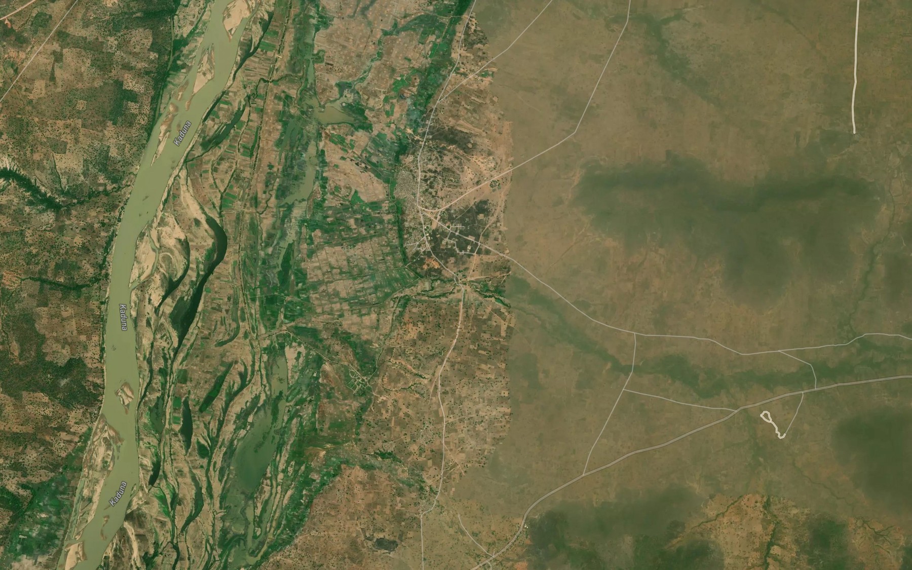 Satellite map of the River Ejike