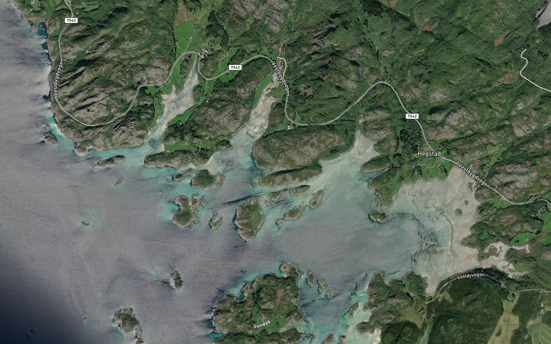 Satellite map of the Heggbaervika