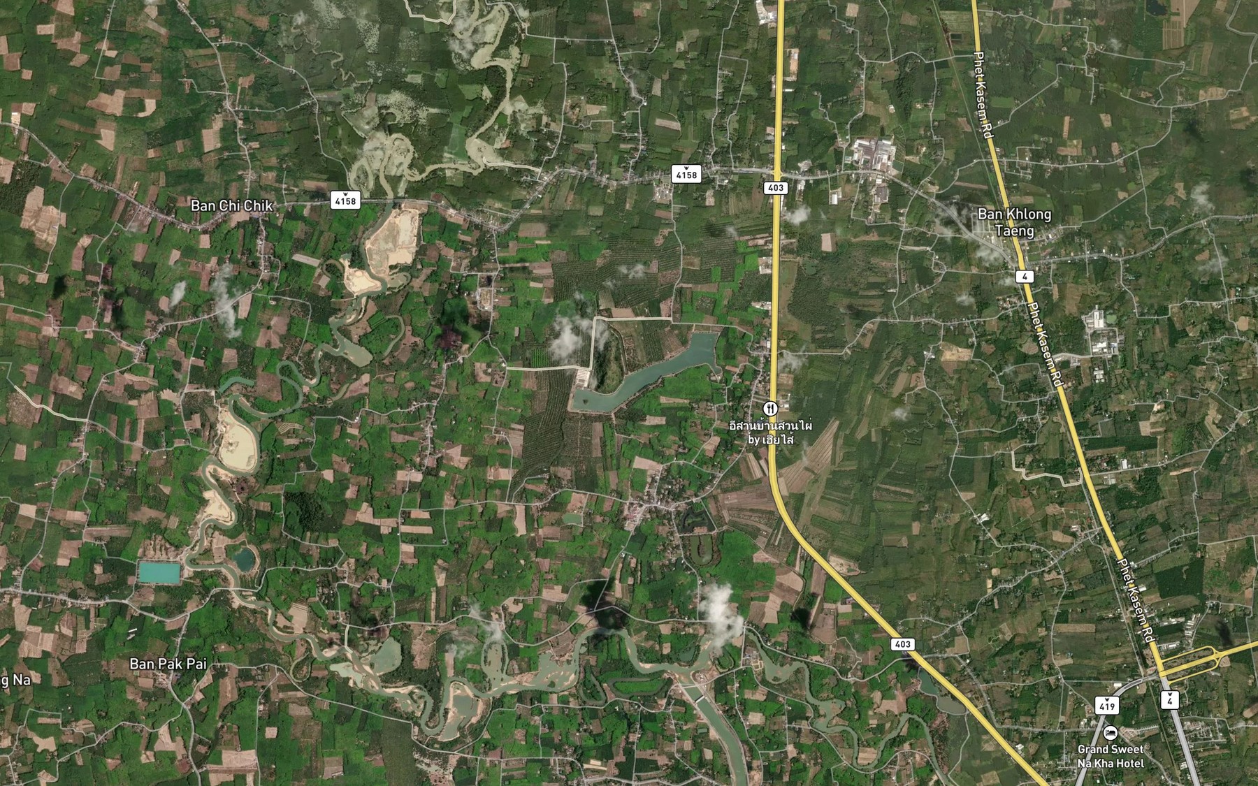 Satellite map of the Nong Kok
