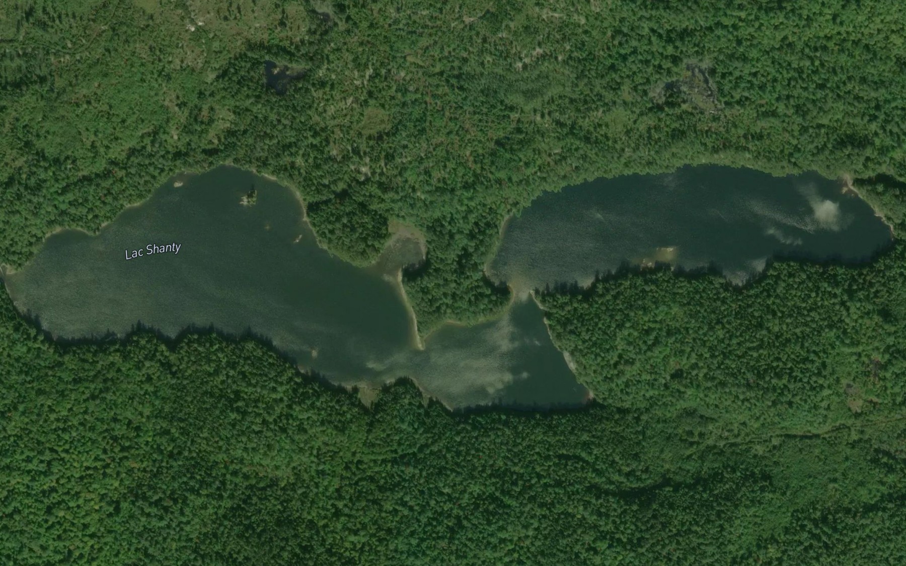 Satellite map of the Lac Shanty
