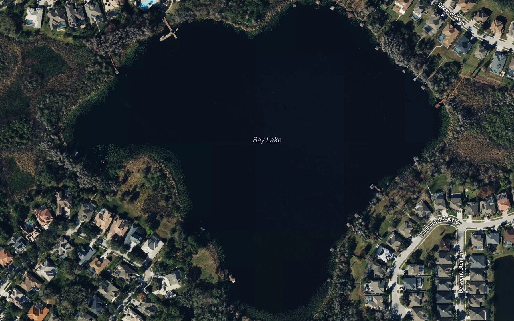 Satellite map of the Bay Lake