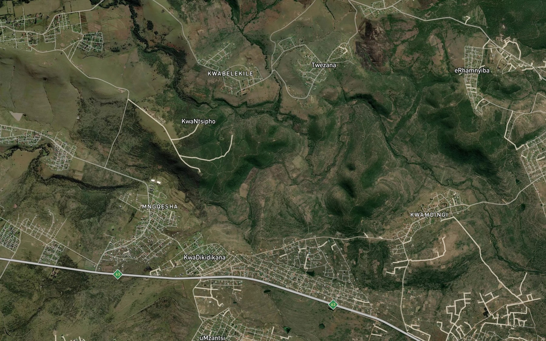 Satellite map of the Ngqakwebe