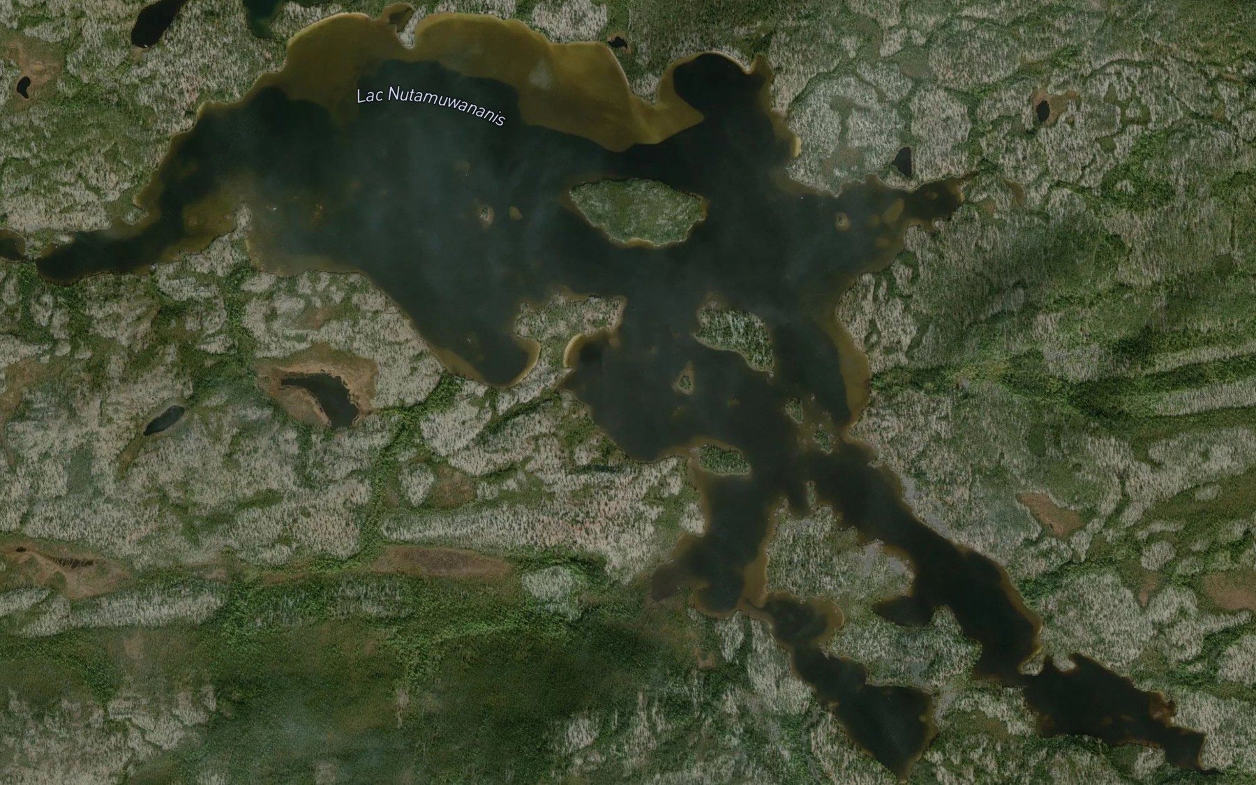 Satellite map of the Lac Nutamuwananis