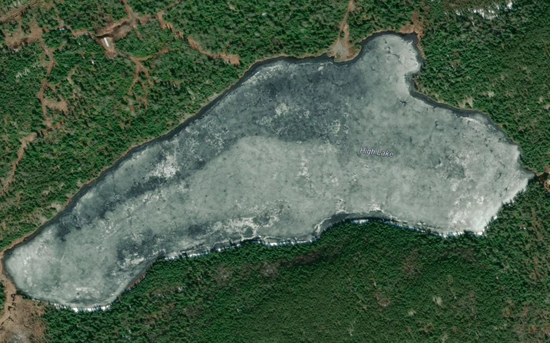 Satellite map of the High Lake