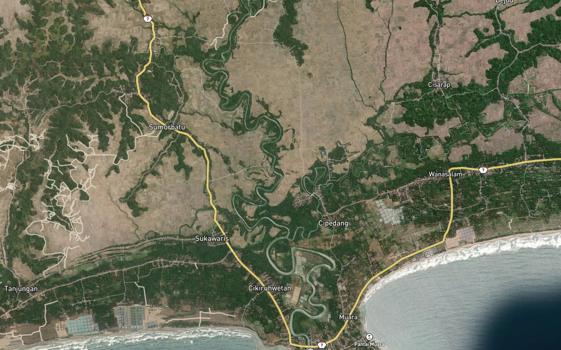 Satellite map of the Ci Baliung