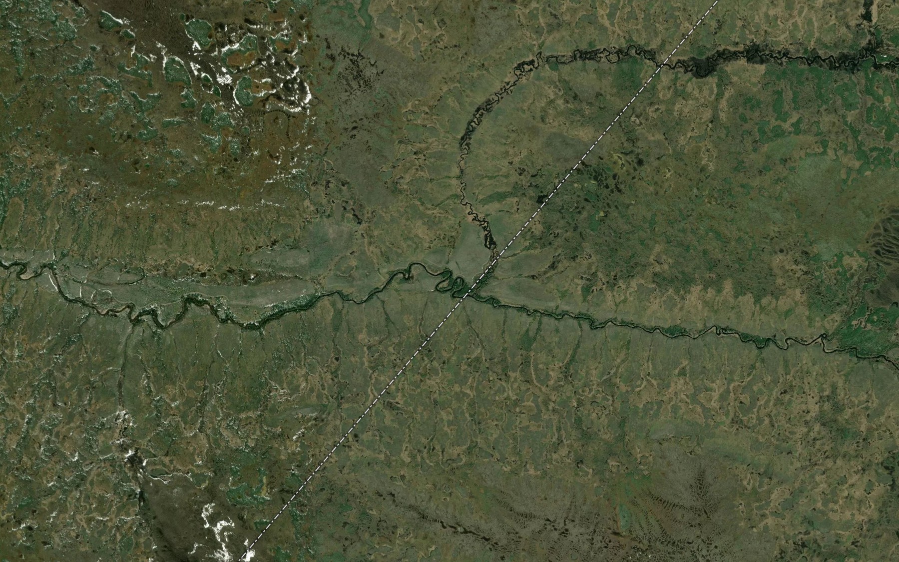 Satellite map of the Isquitao Creek