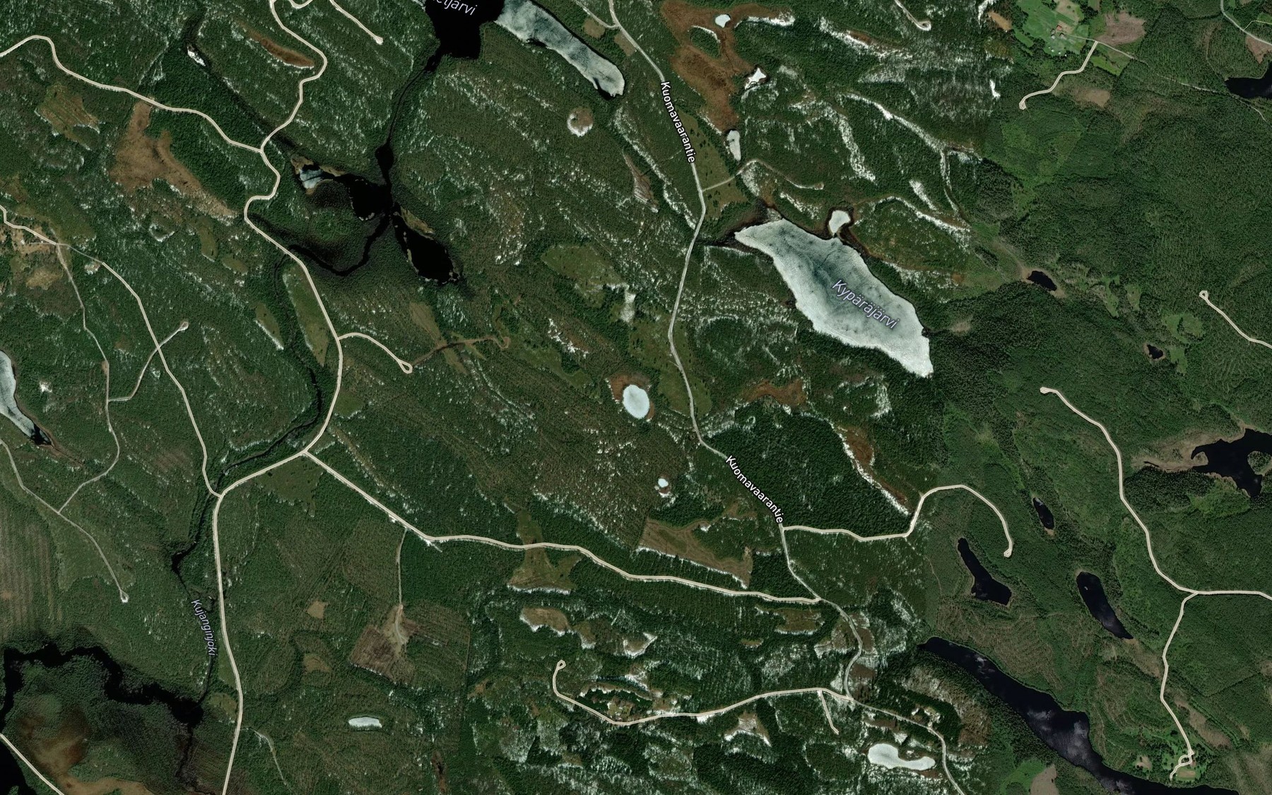 Satellite map of the Iso Ahvenlampi