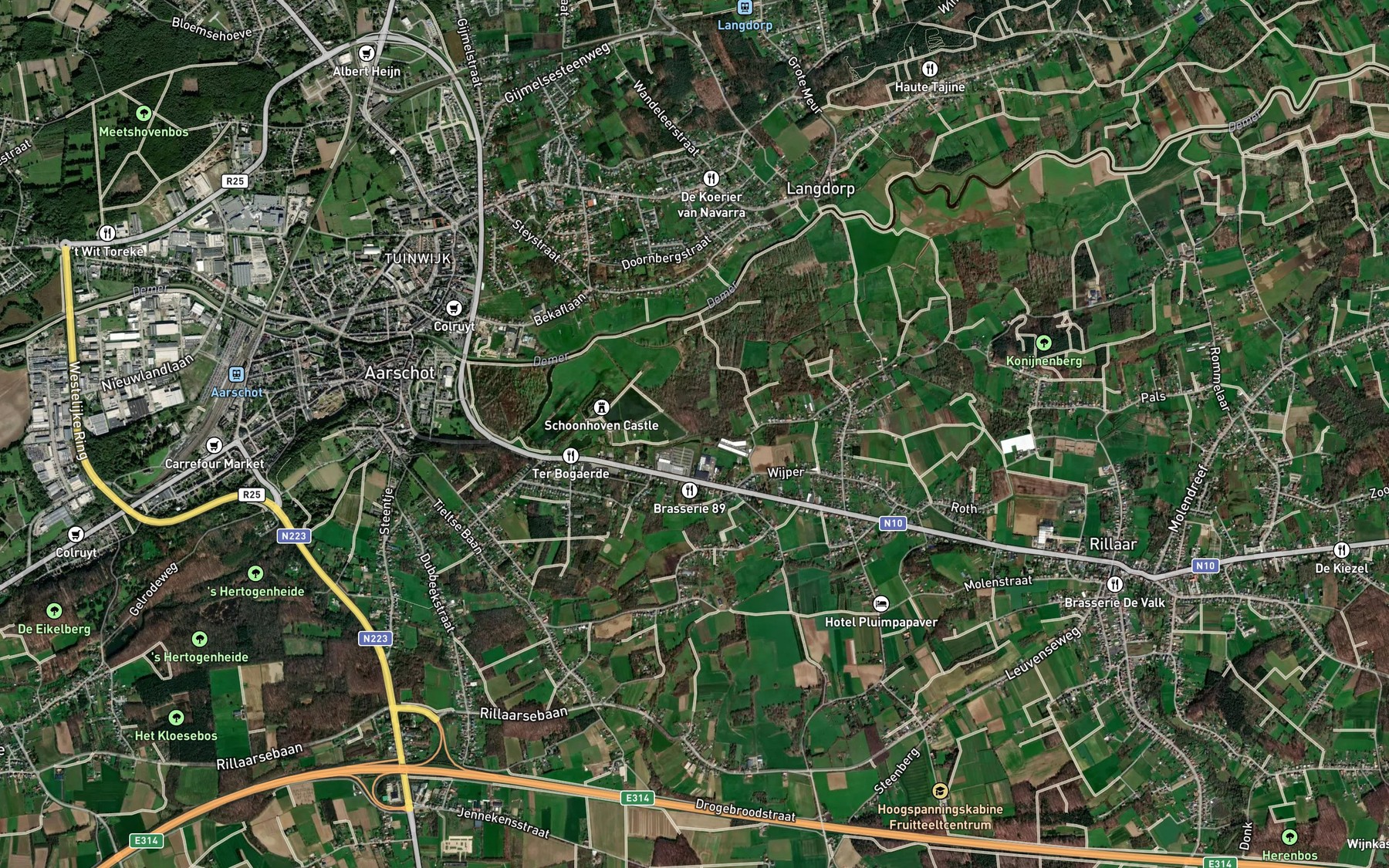 Satellite map of the Grote Motte