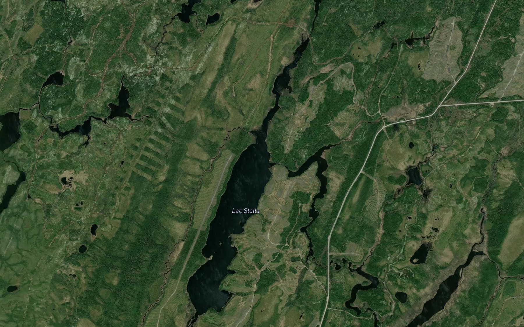 Satellite map of the Lac Stella