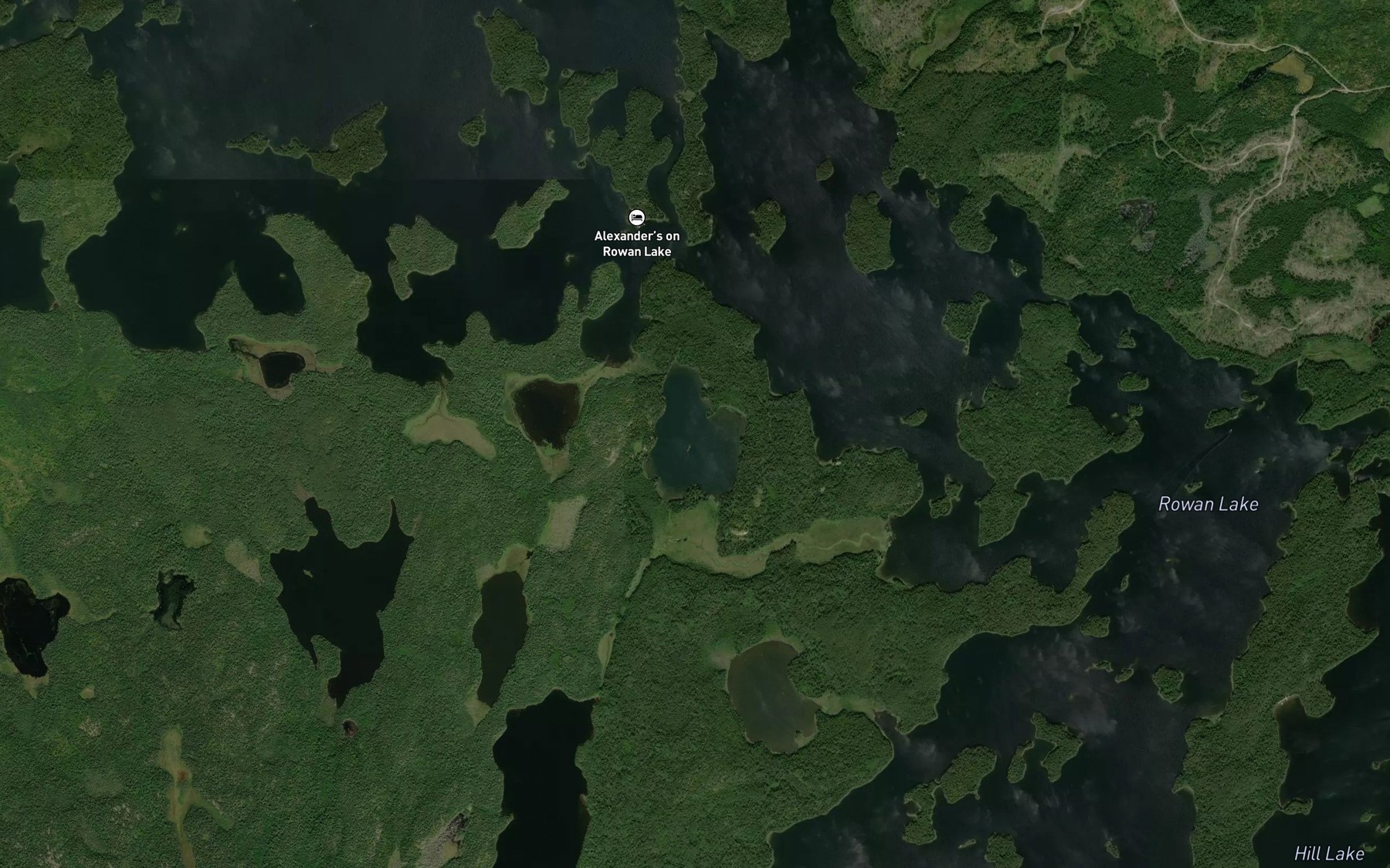 Satellite map of the Wampum Lake