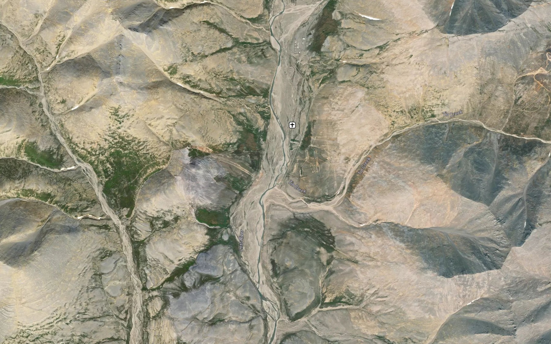 Satellite map of the Tin Creek