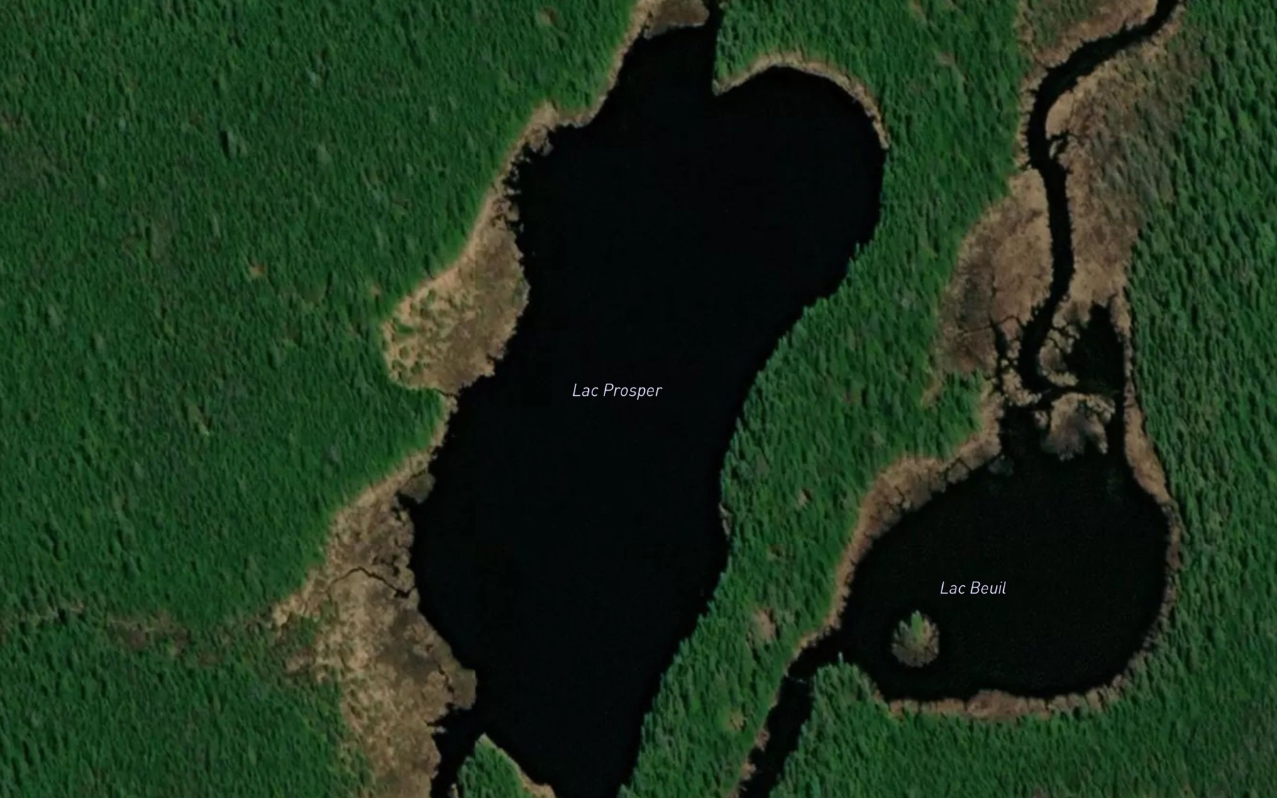 Satellite map of the Lac Prosper