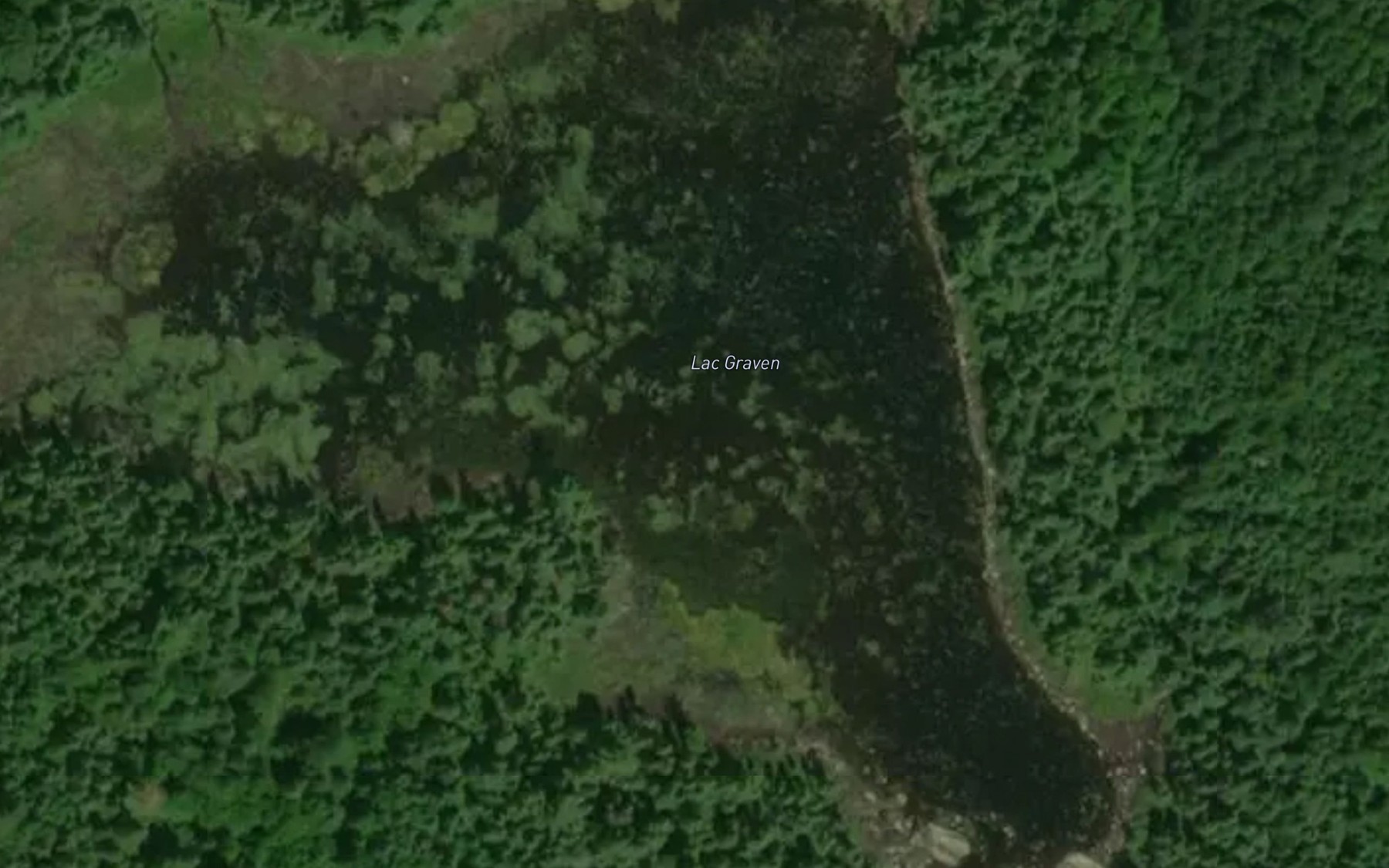 Satellite map of the Lac Graven