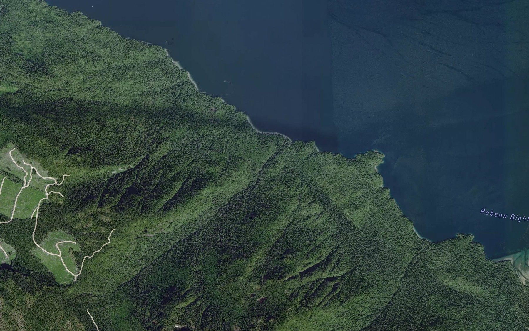 Satellite map of the Sir John Creek