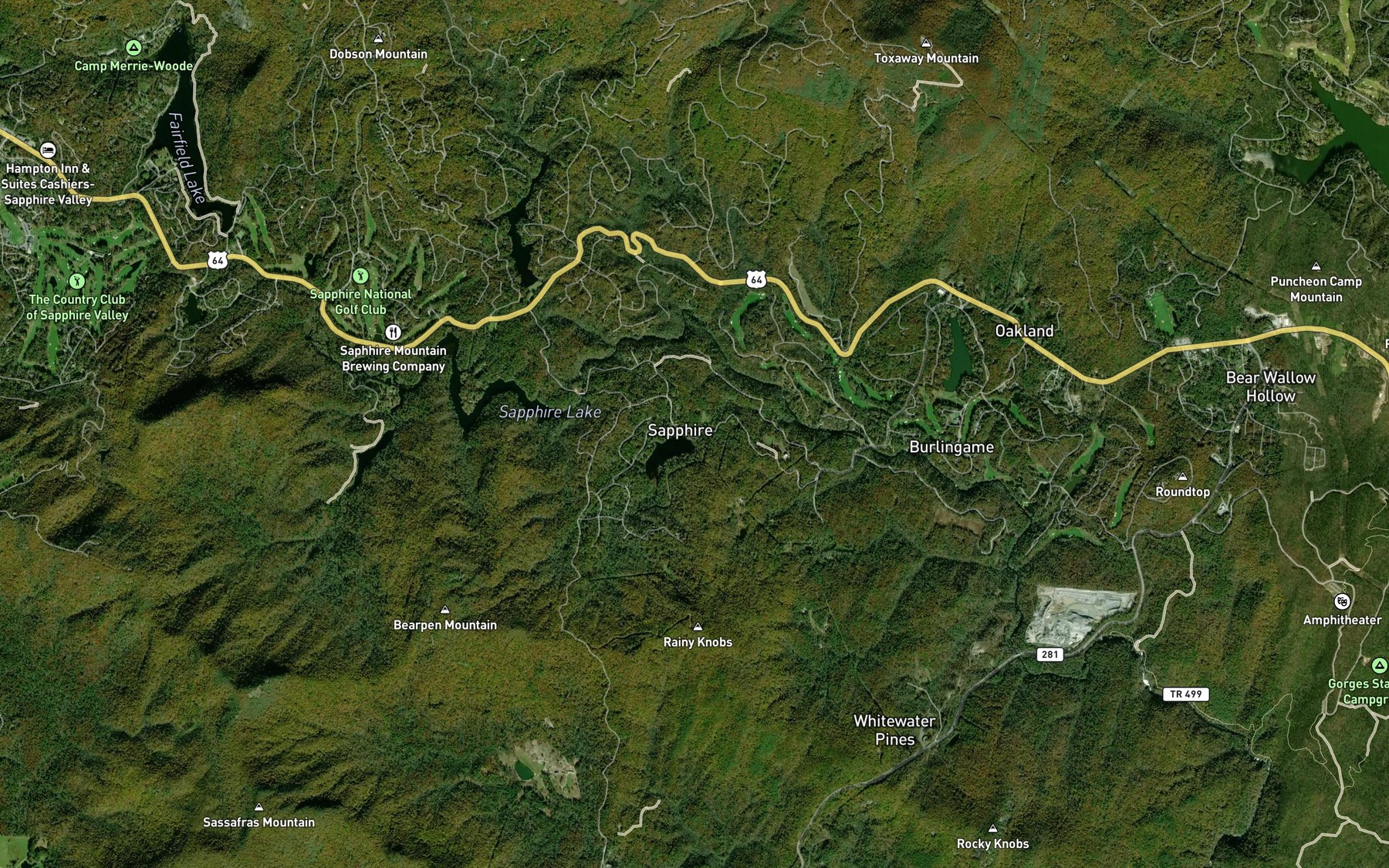 Satellite map of the Intermont Lake