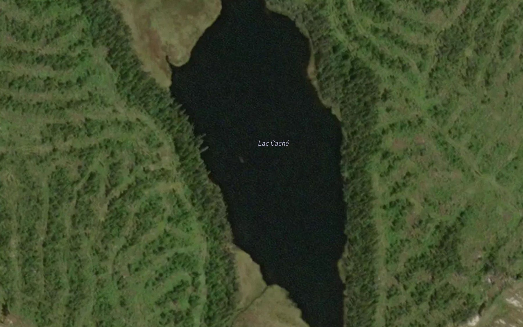 Satellite map of the Lac Cache