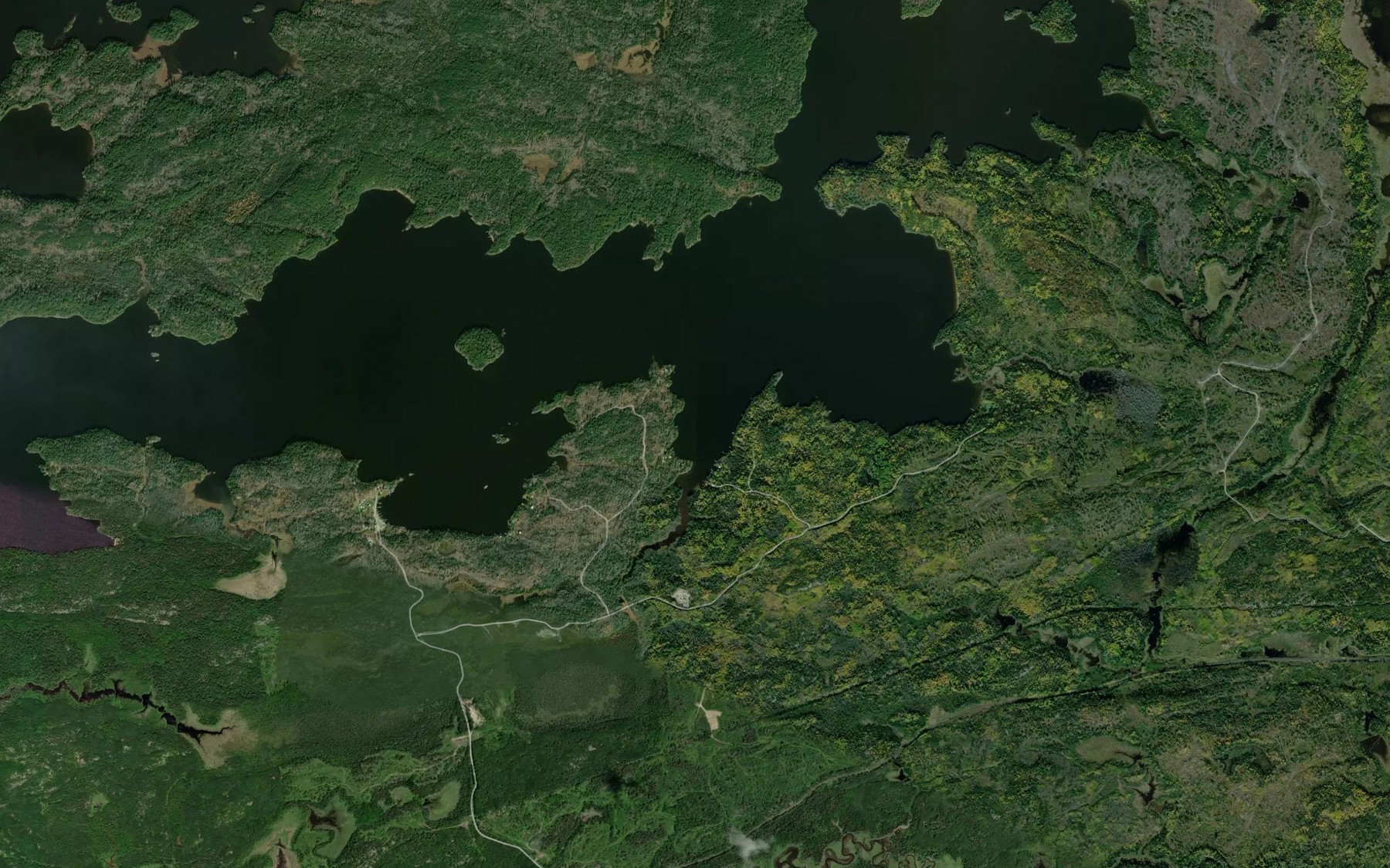 Satellite map of the Redgut Bay