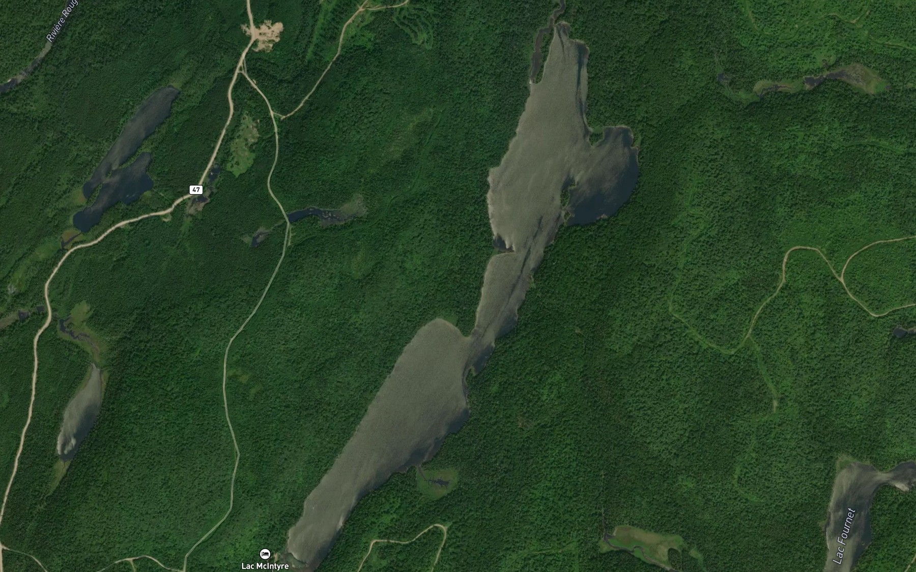 Satellite map of the Lac McIntyre