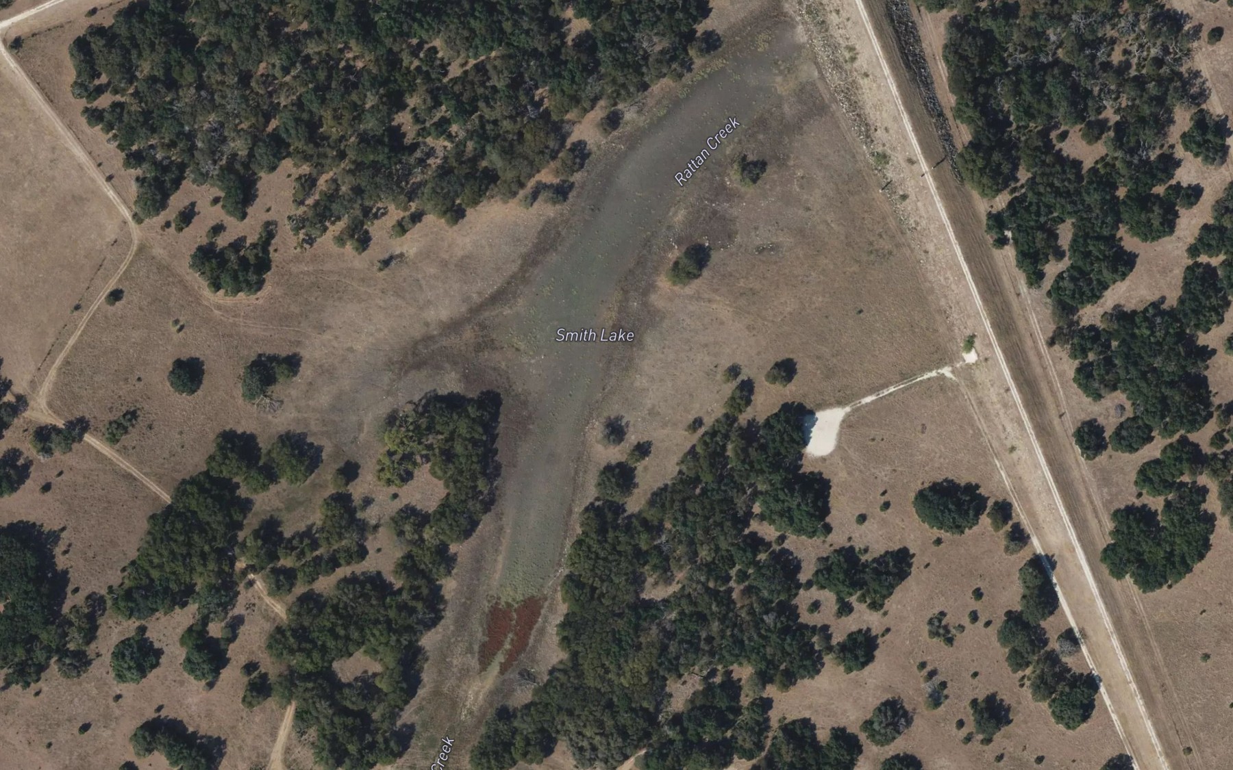 Satellite map of the Soil Conservation Service Site 9 Reservoir