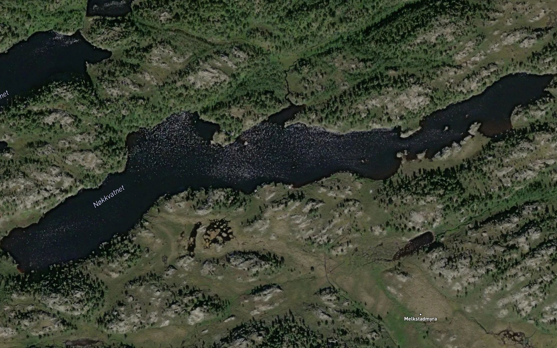 Satellite map of the Nokkvatnet