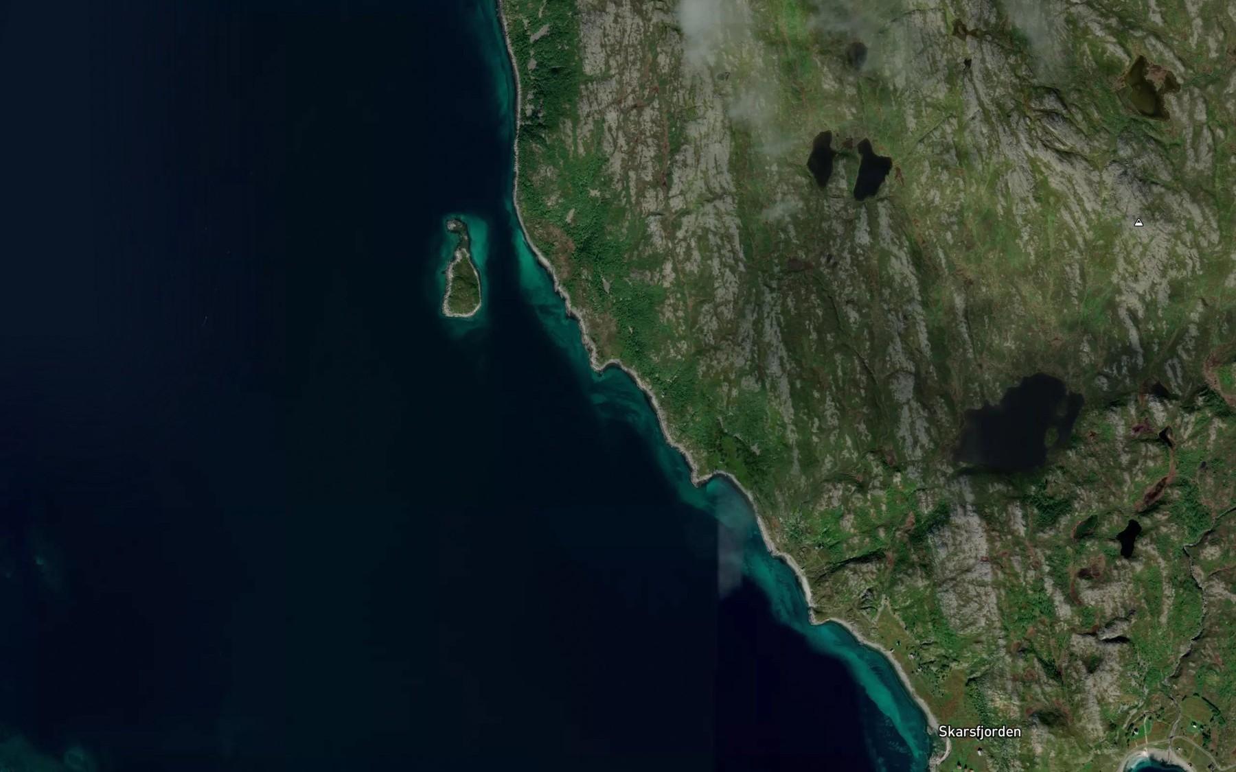 Satellite map of the Skalvika