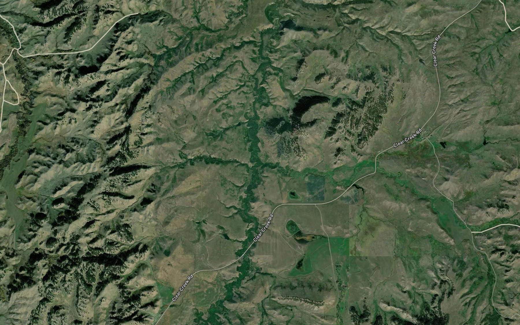 Satellite map of the Wind Creek