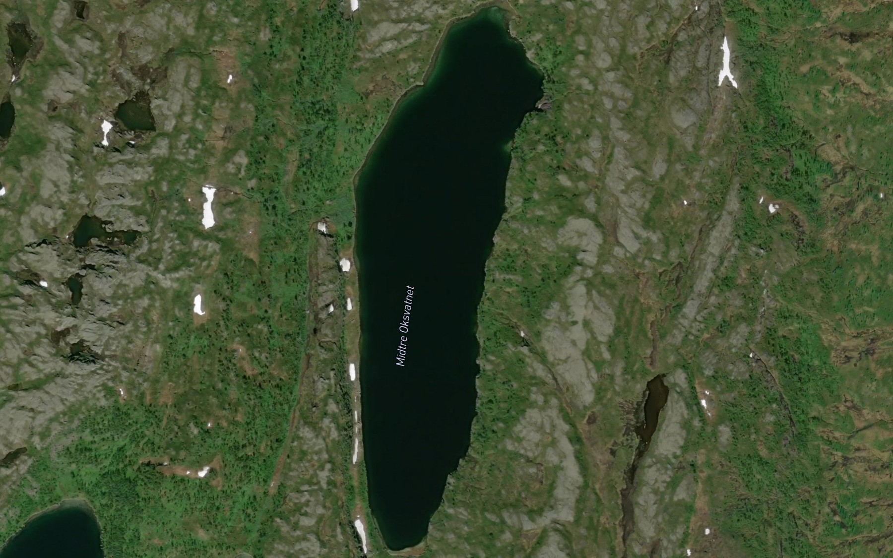 Satellite map of the Midtoksvatnet