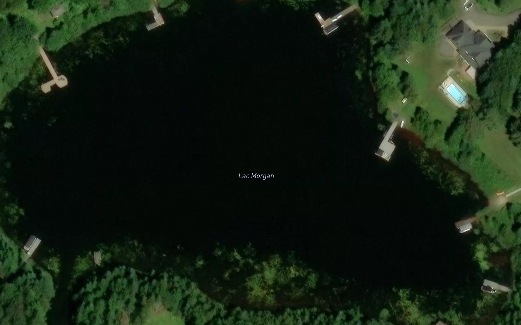 Satellite map of the Lac Morgan