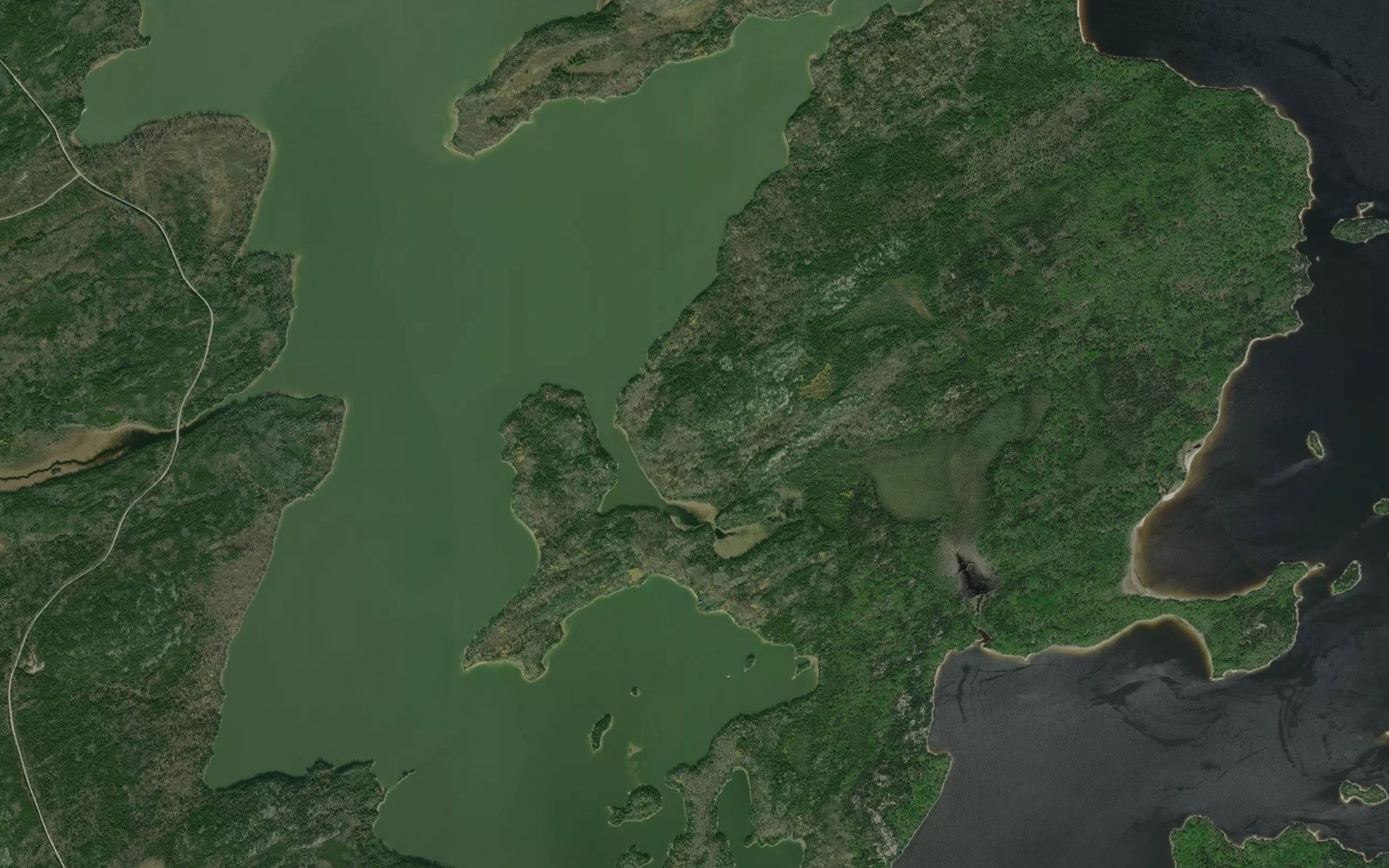 Satellite map of the McIntyre Bay