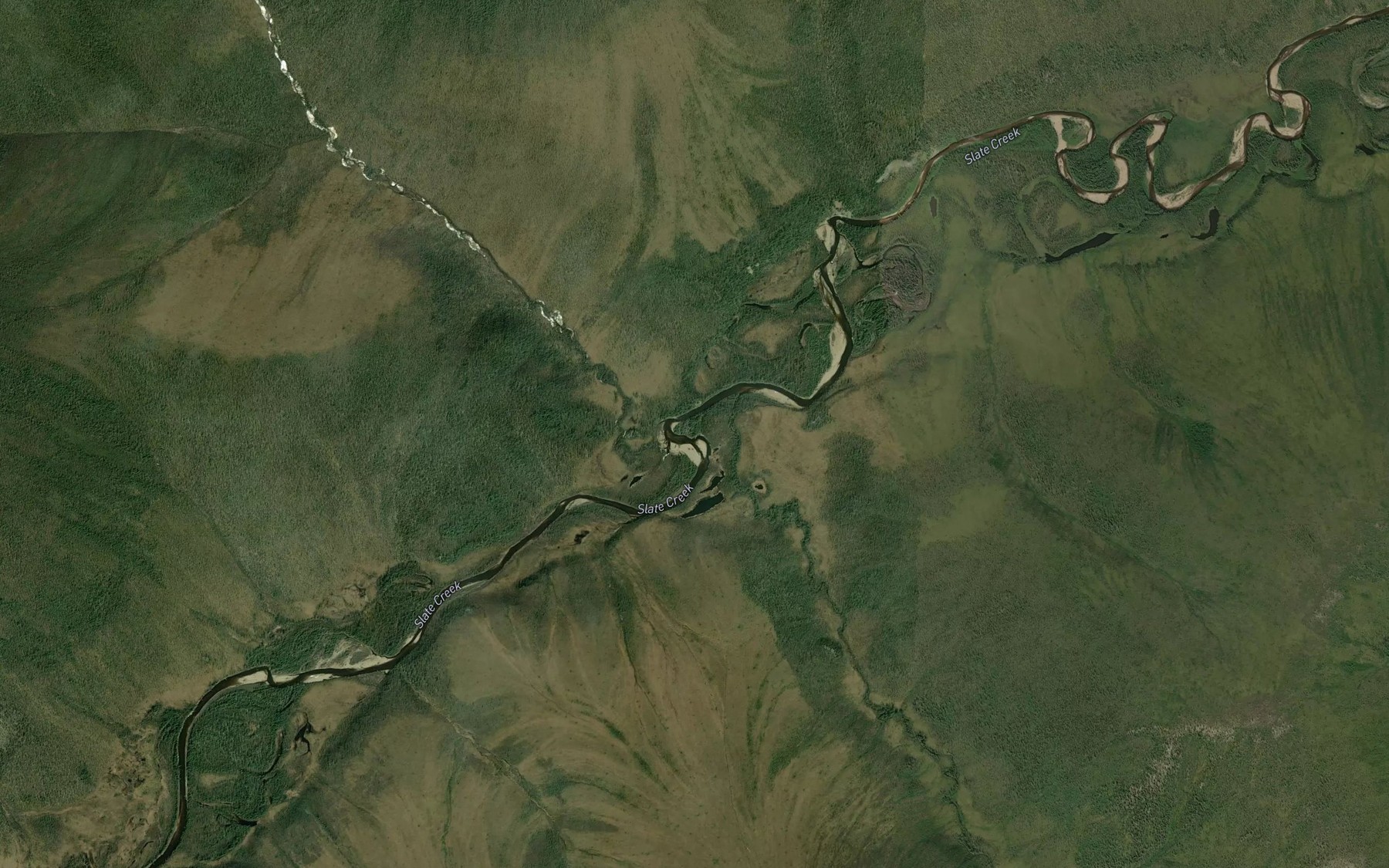 Satellite map of the Merry Christmas Creek