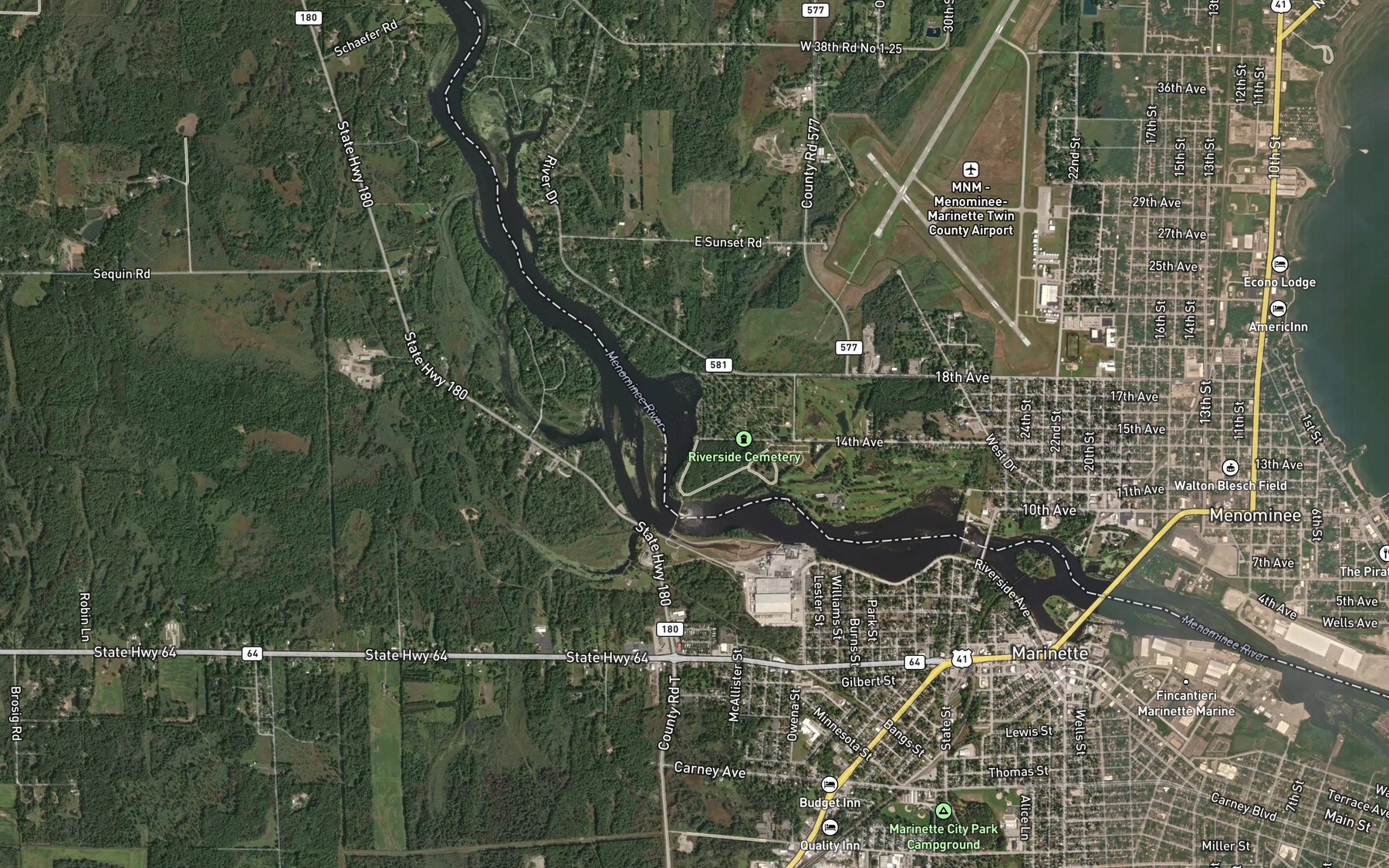 Satellite map of the Spot 7