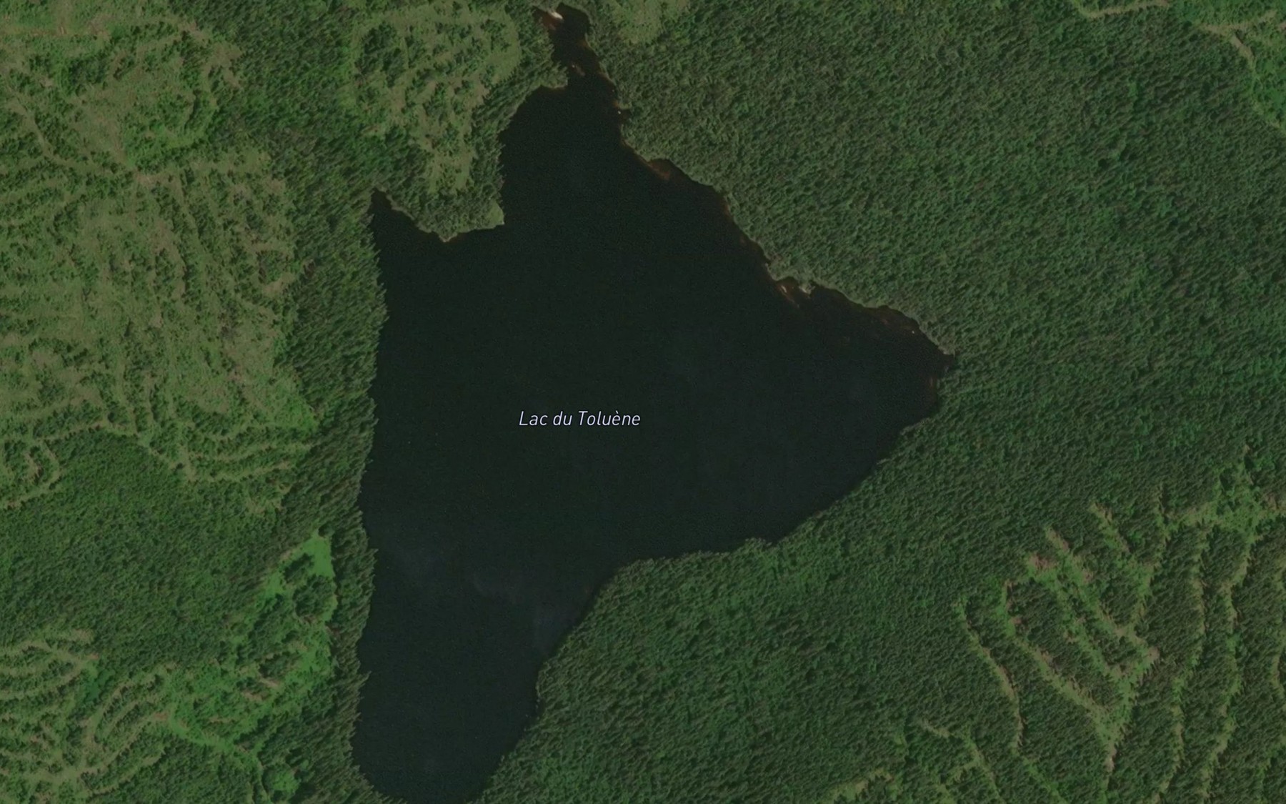 Satellite map of the Lac du Toluene
