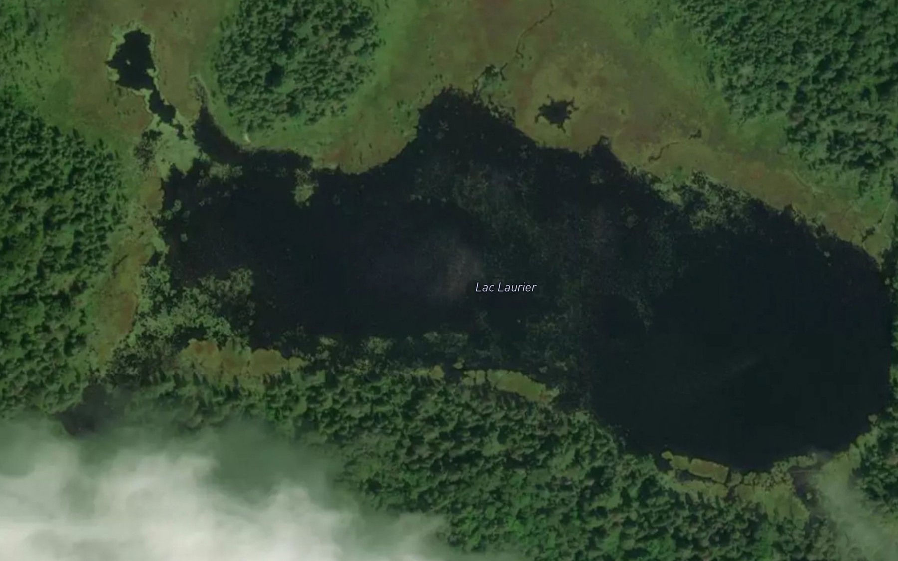 Satellite map of the Lac Laurier