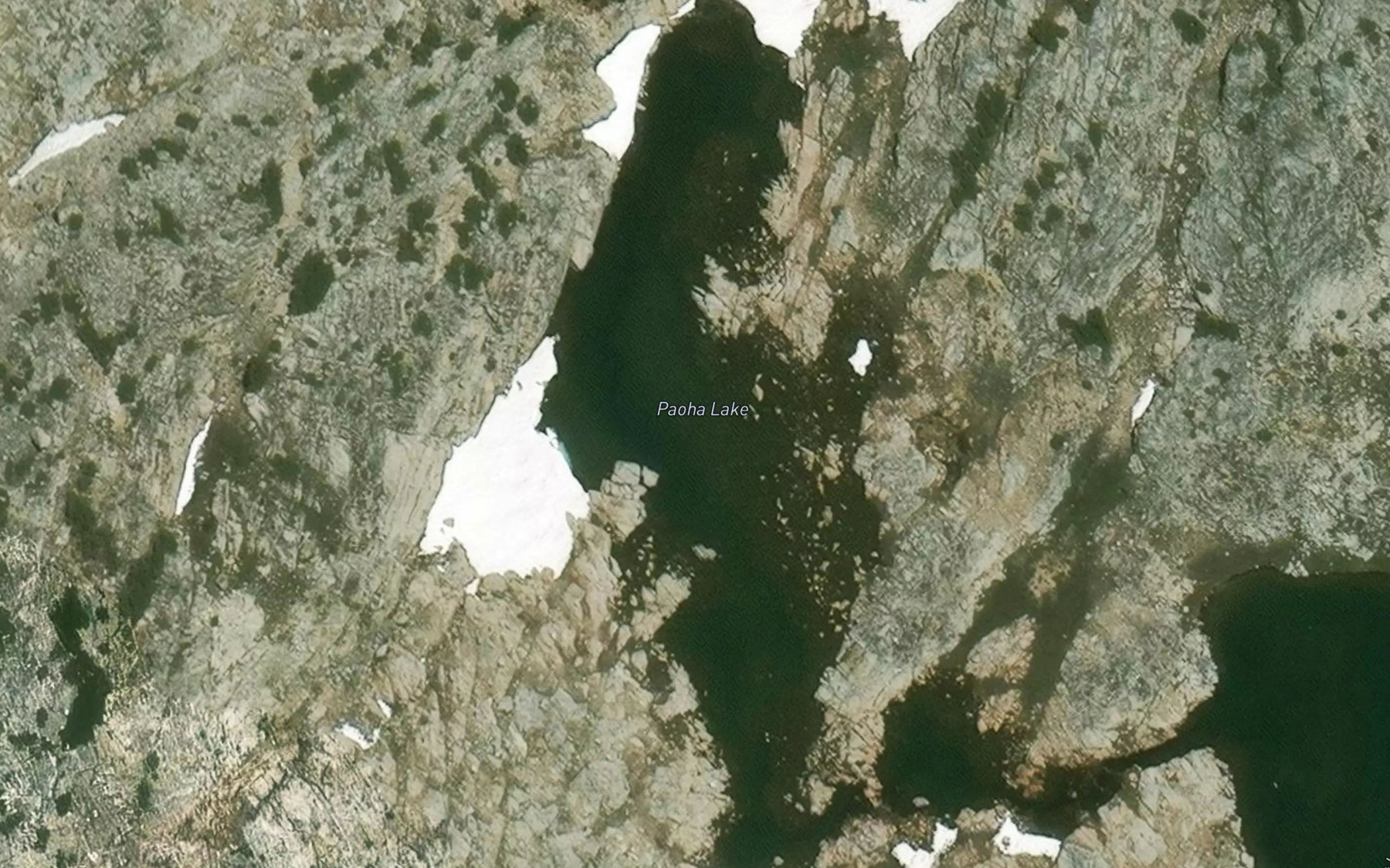 Satellite map of the Paoha Lake