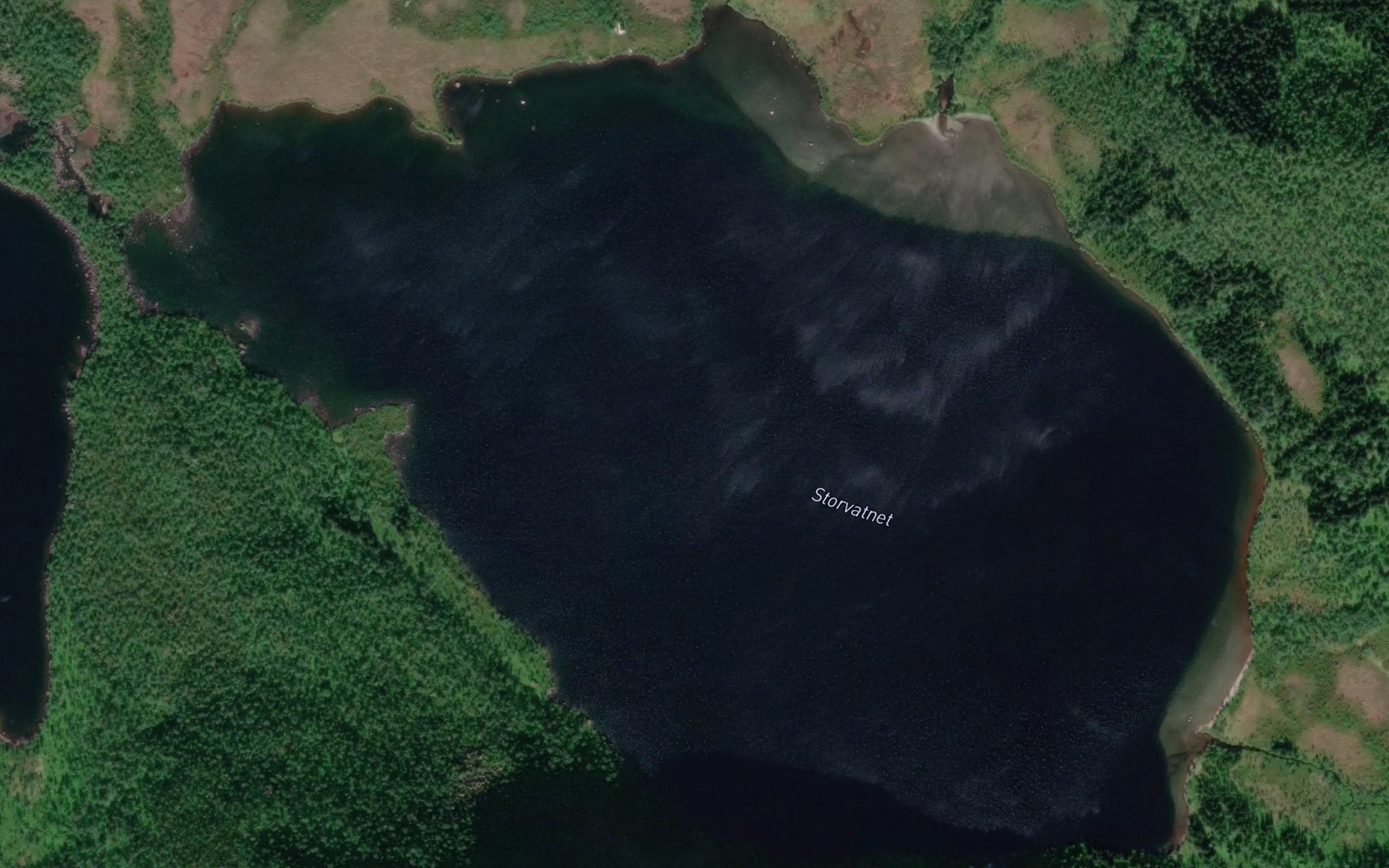 Satellite map of the Storvatnet