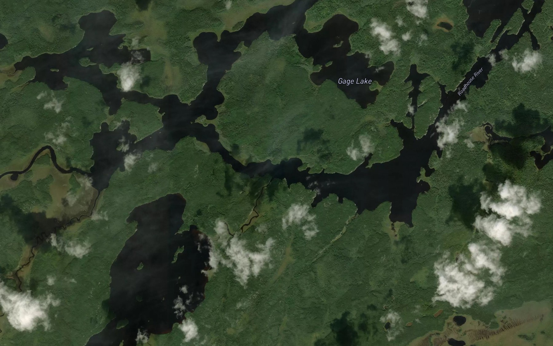 Satellite map of the Gage Lake