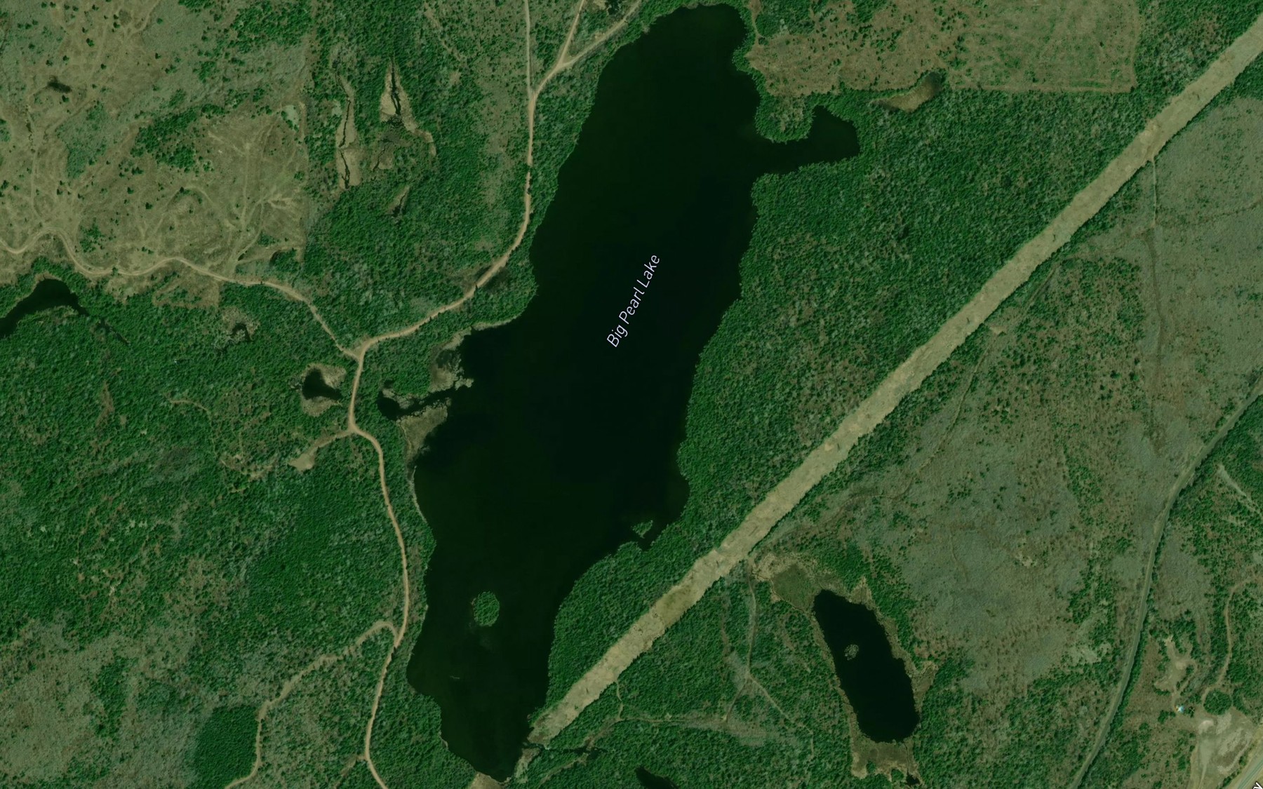 Satellite map of the Big Pearl Lake